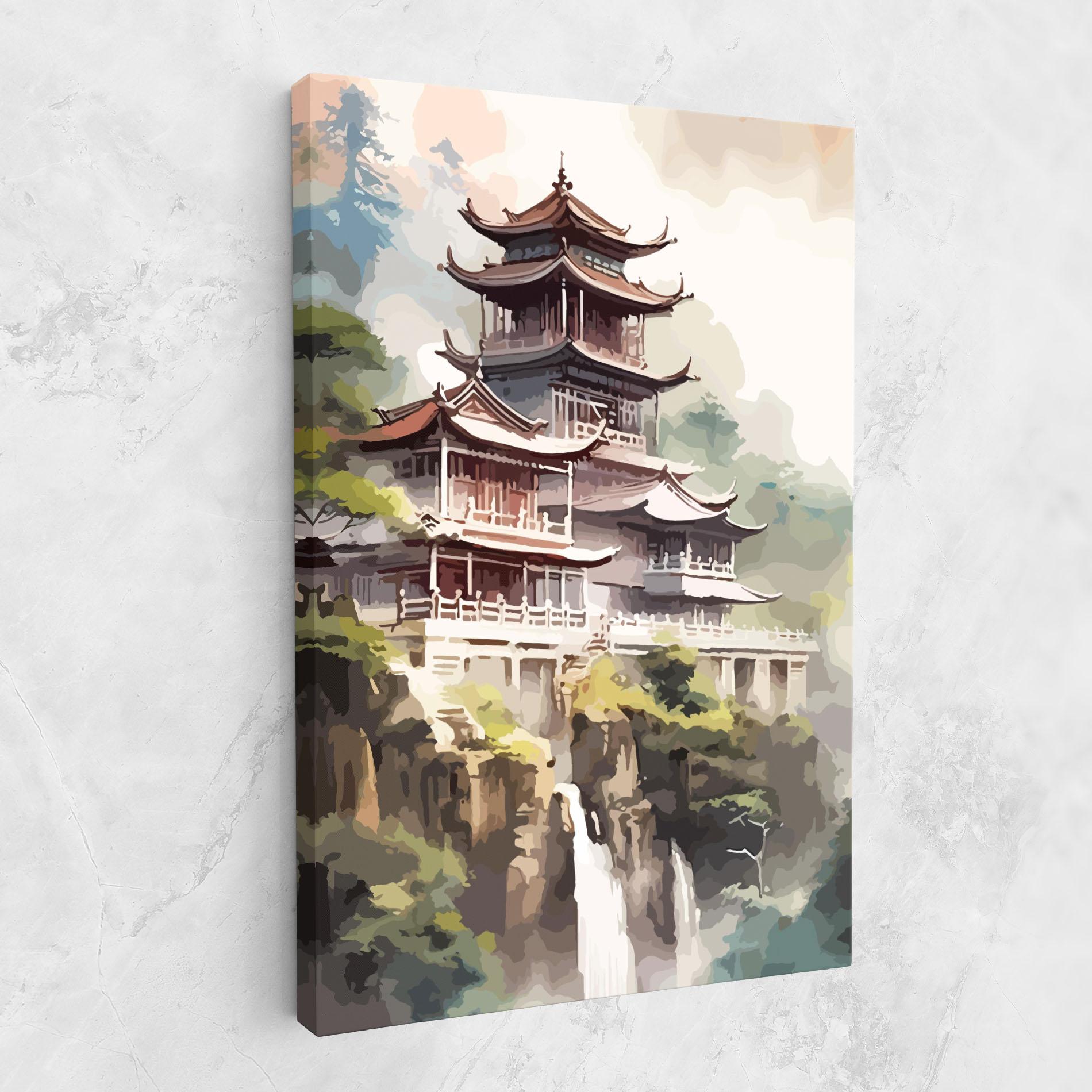 Картина на платно Temple Painting mockup 1