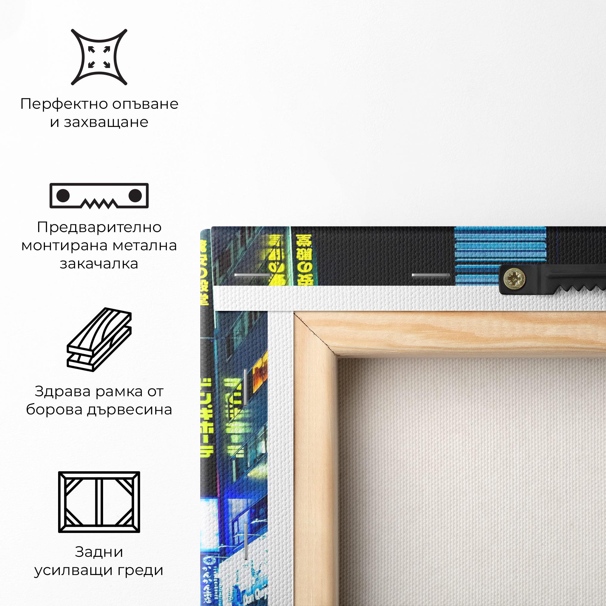 Картина на платно Colorful City Lights mockup 5