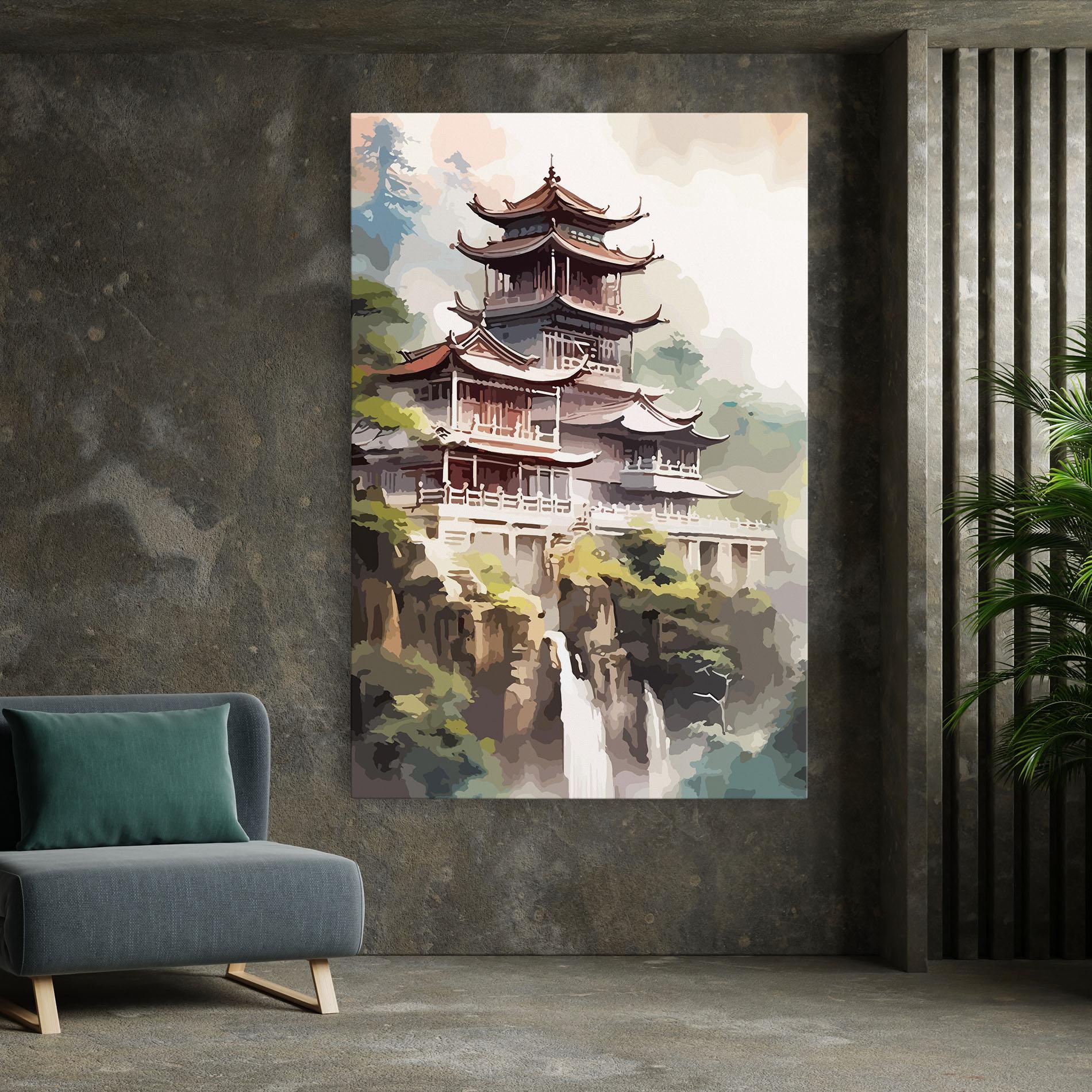 Картина на платно Temple Painting mockup 7