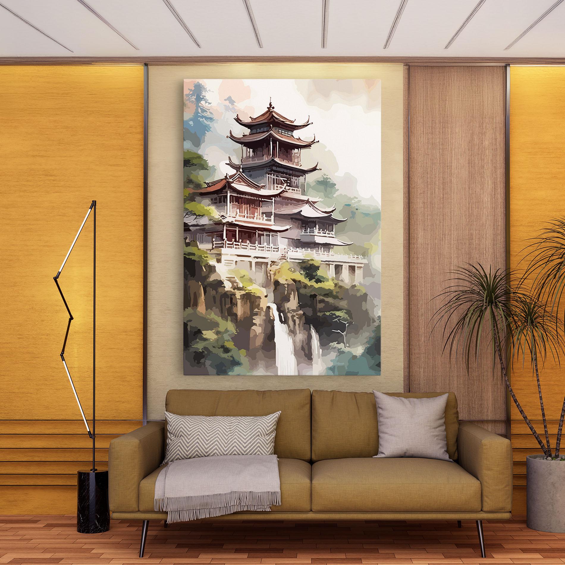Картина на платно Temple Painting mockup 9