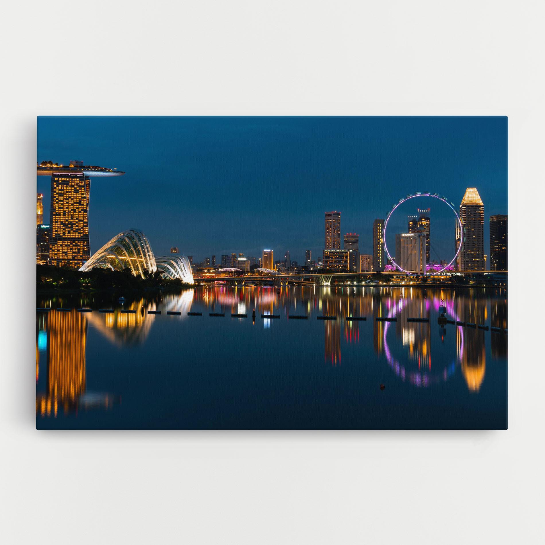 Картина на платно Singapore City Skyline mockup 0