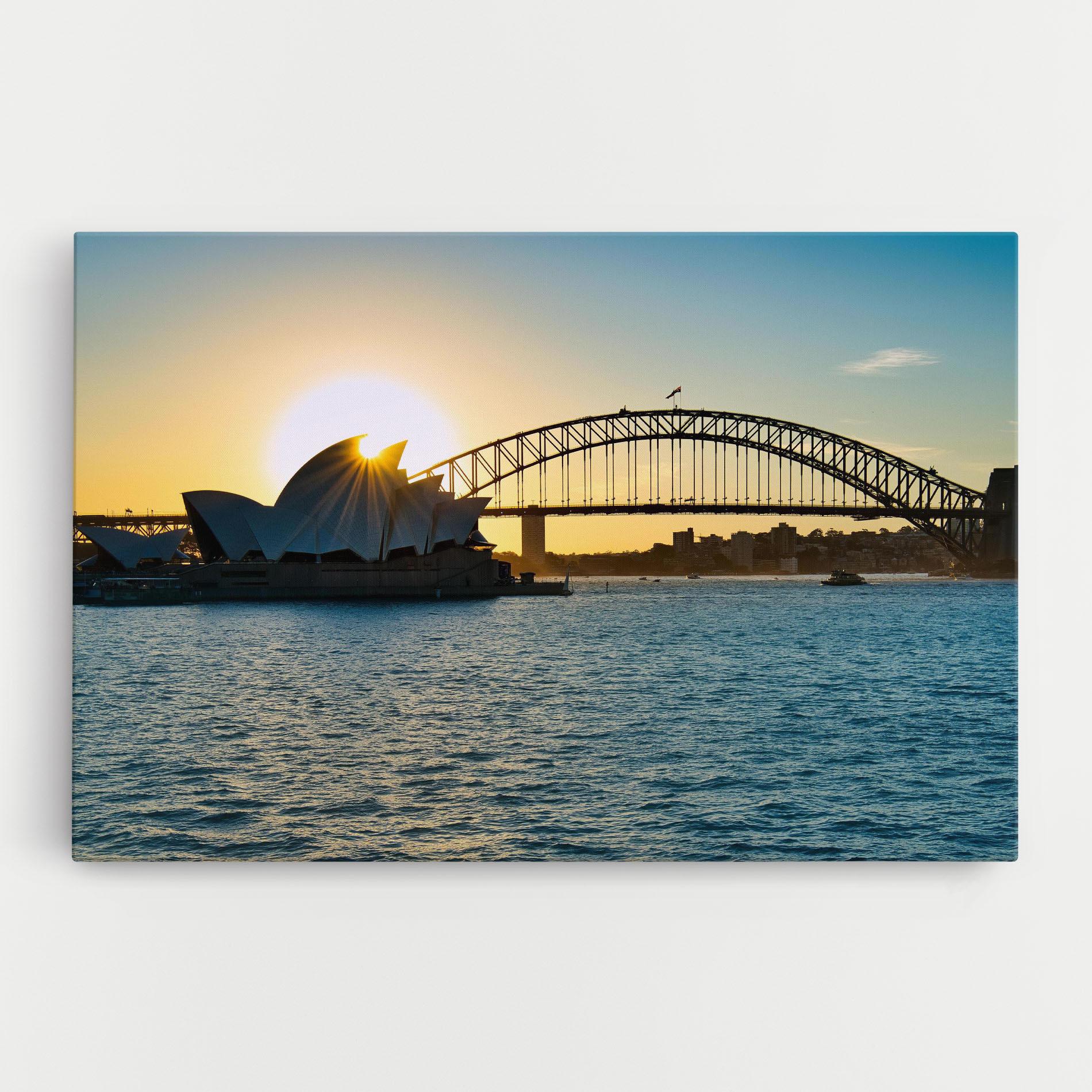 Картина на платно Sunrise Sydney mockup 0