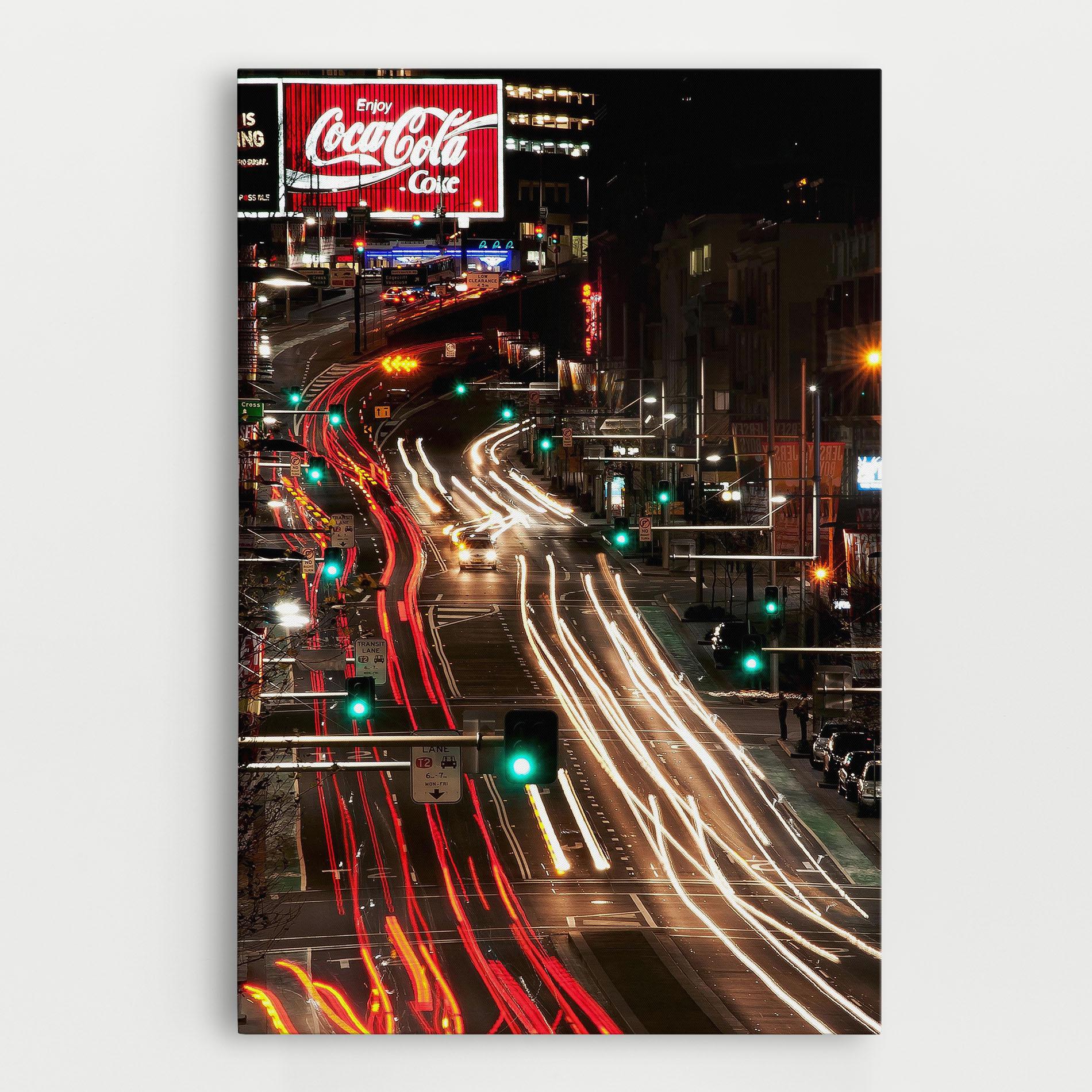 Картина на платно Car Light Road mockup 0