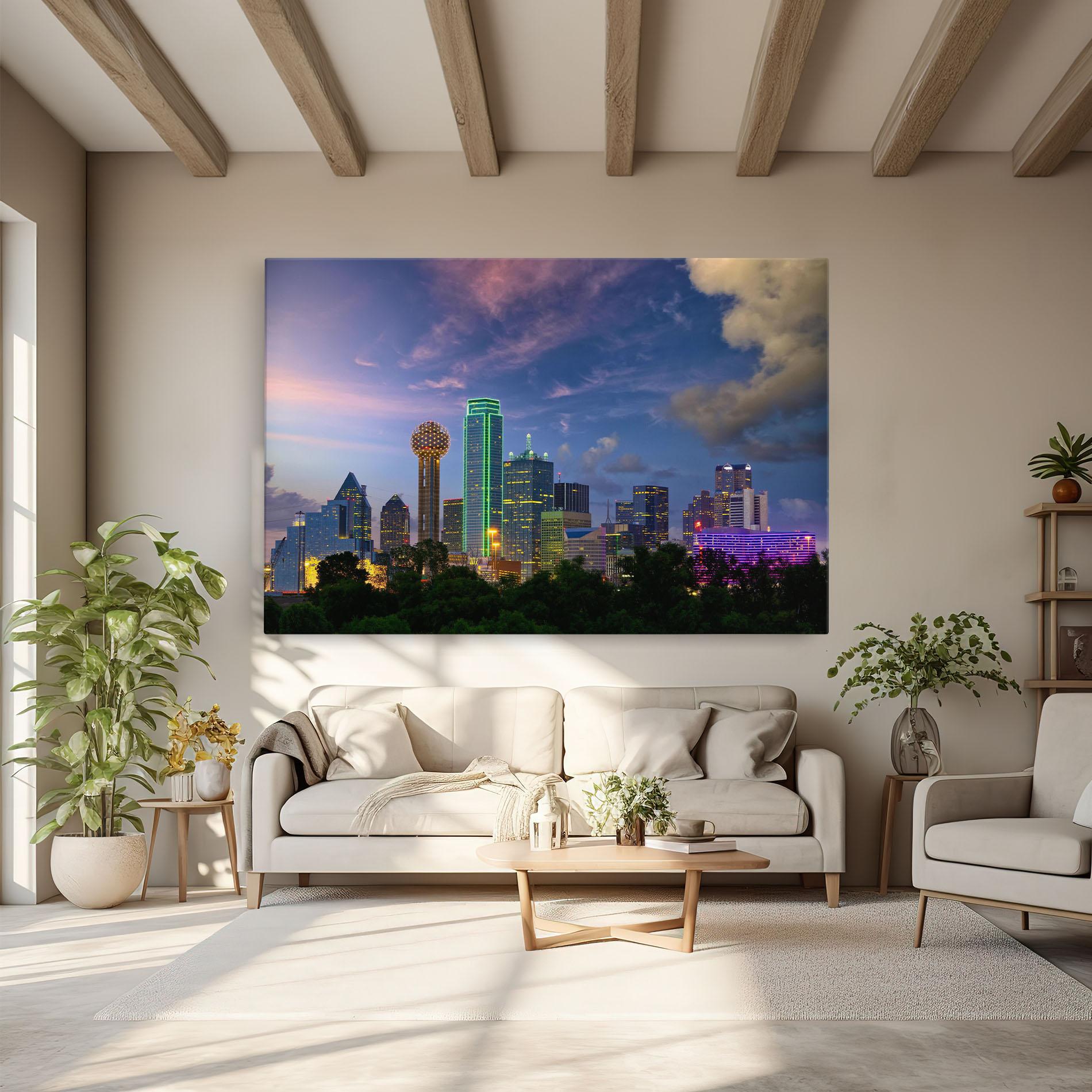 Картина на платно Dallas Dusk mockup 6