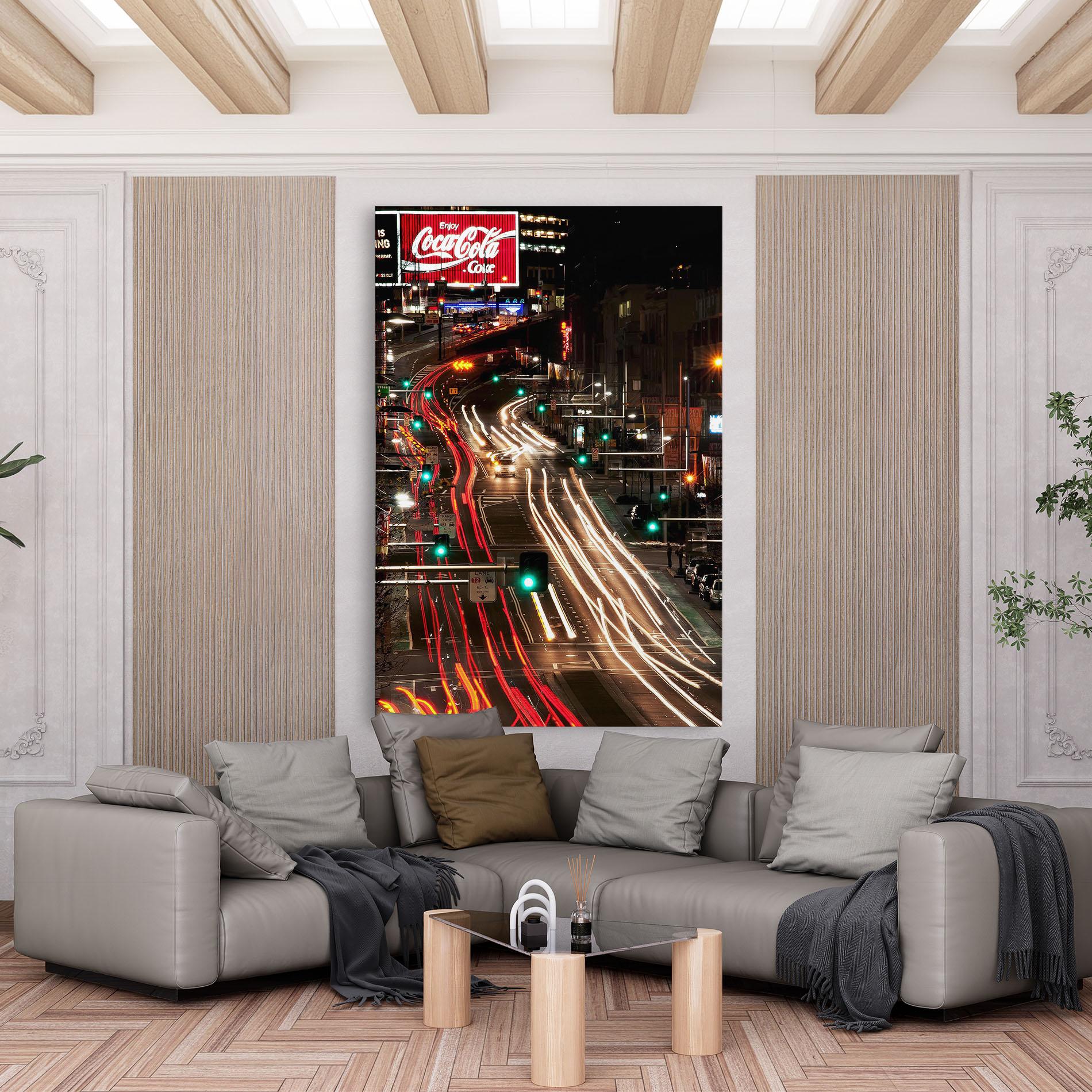 Картина на платно Car Light Road mockup 6