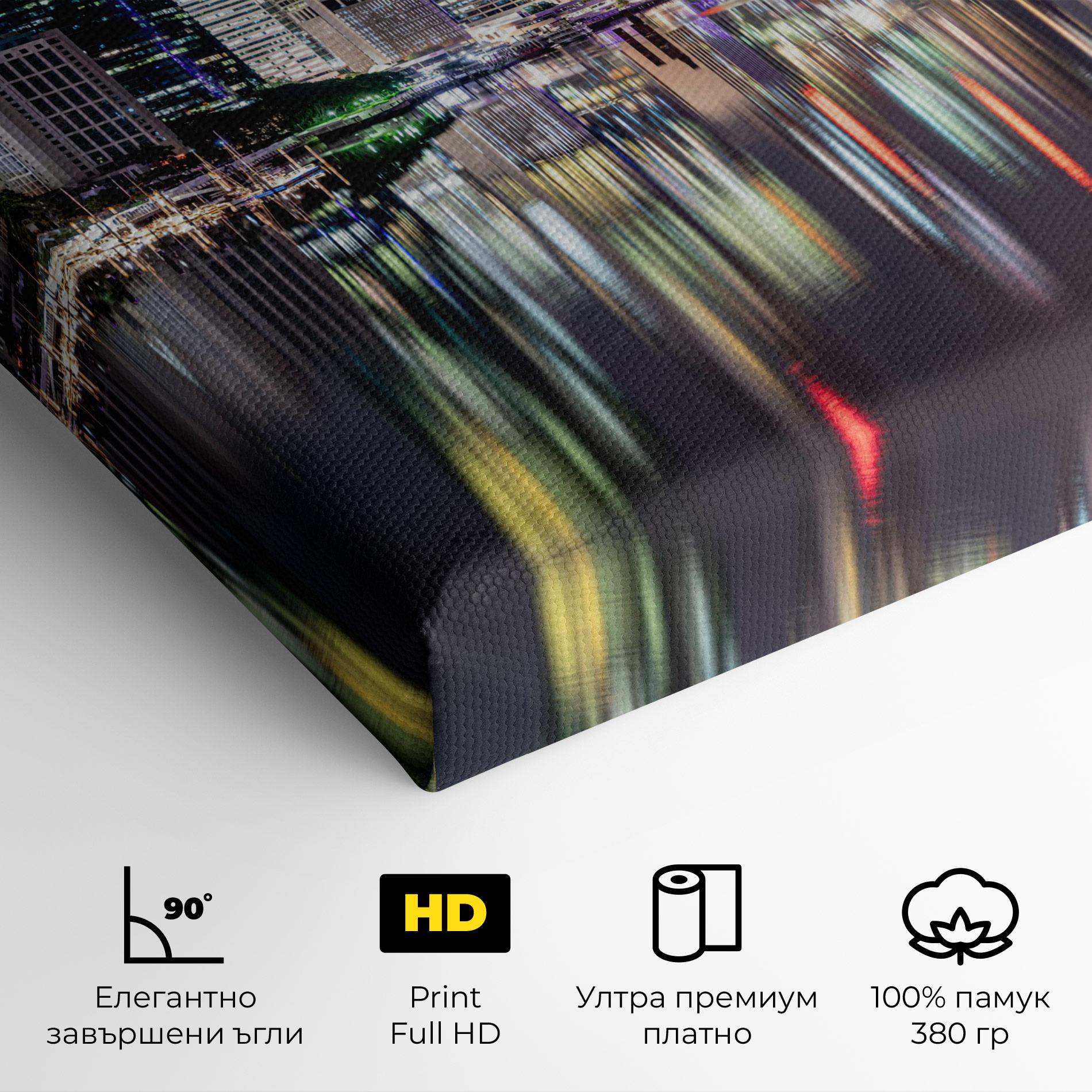 Картина на платно Brisbane Night mockup 4