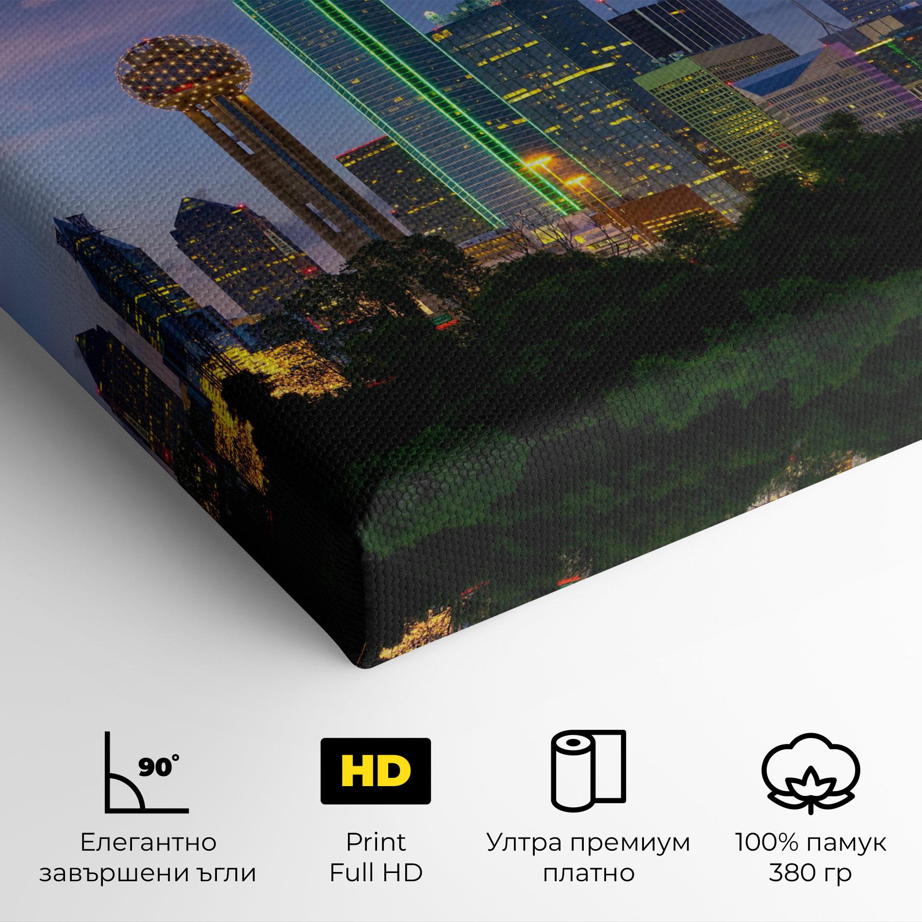 Картина на платно Dallas Dusk mockup 4