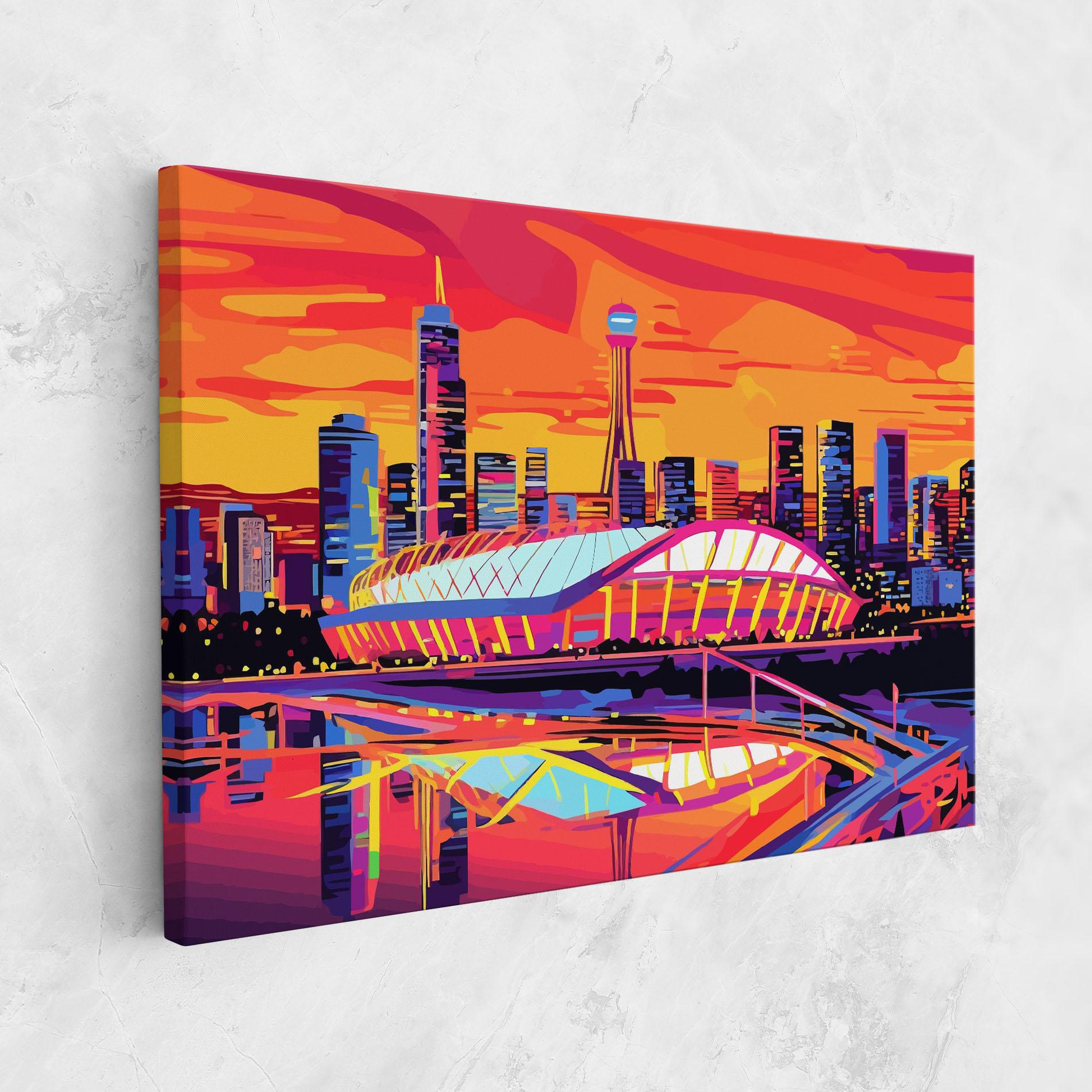 Картина на платно Australian Orange Sunset mockup 1