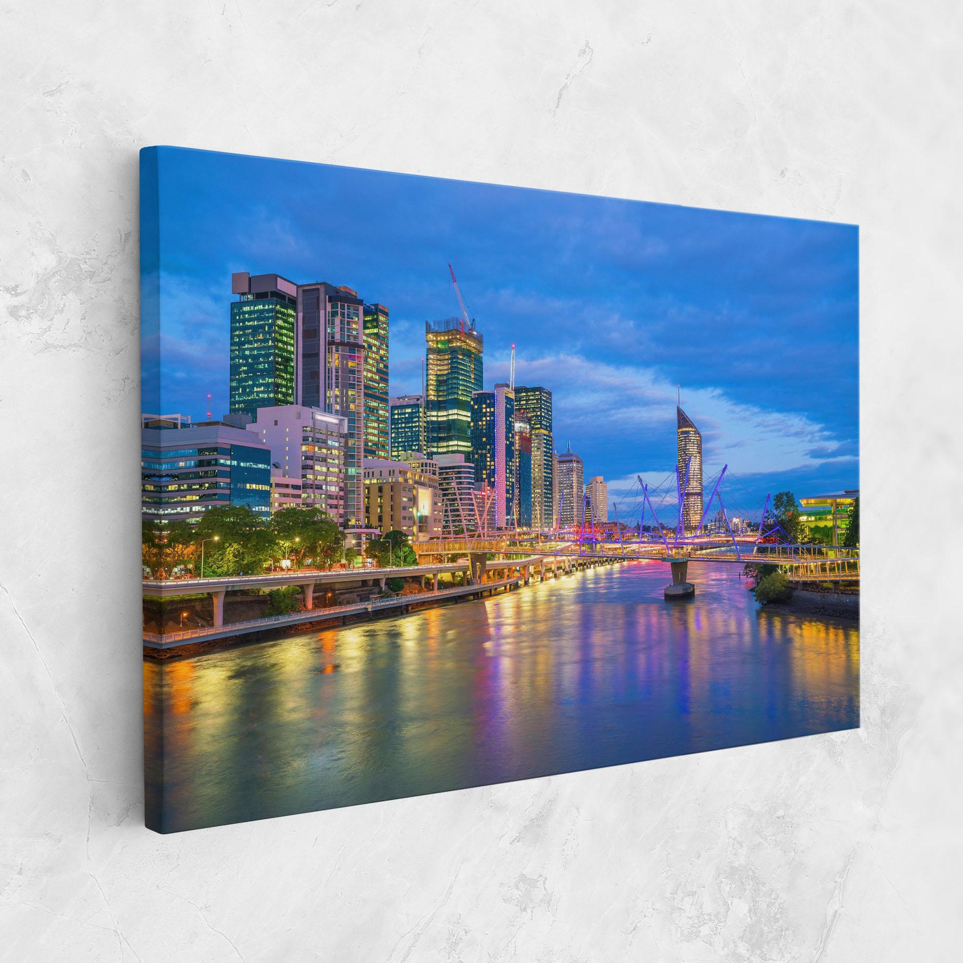Картина на платно Brisbane Skyline View mockup 1