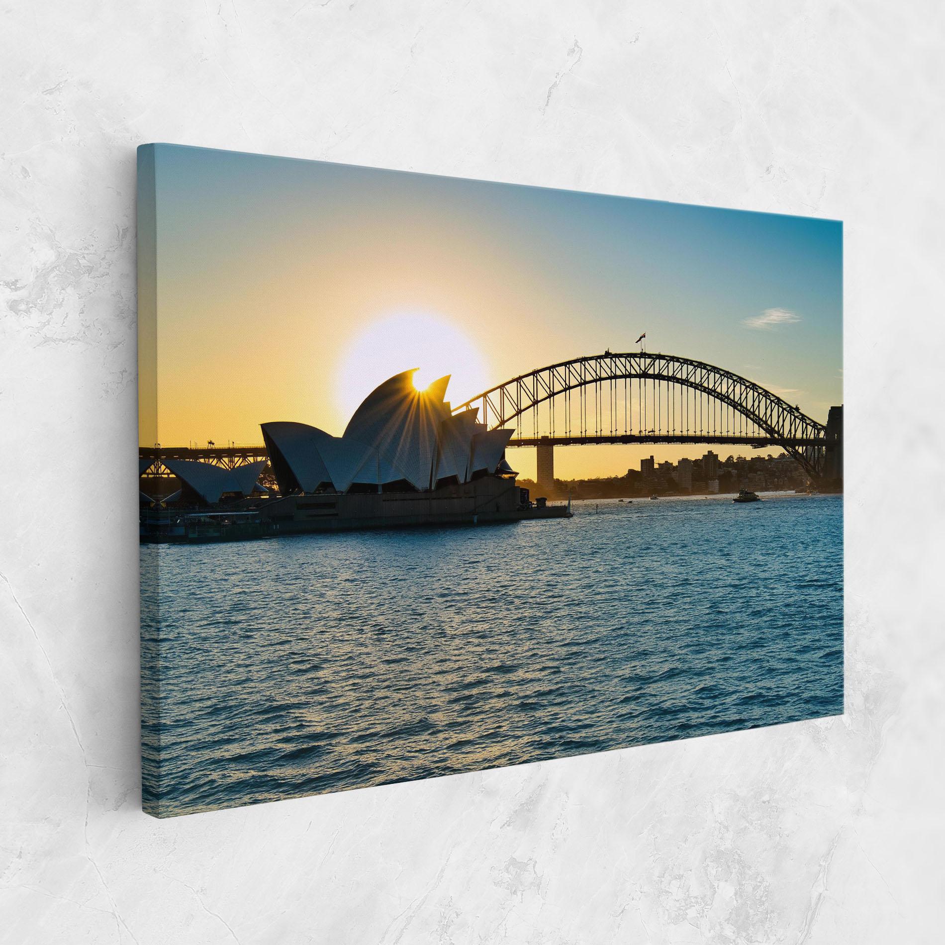 Картина на платно Sunrise Sydney mockup 1