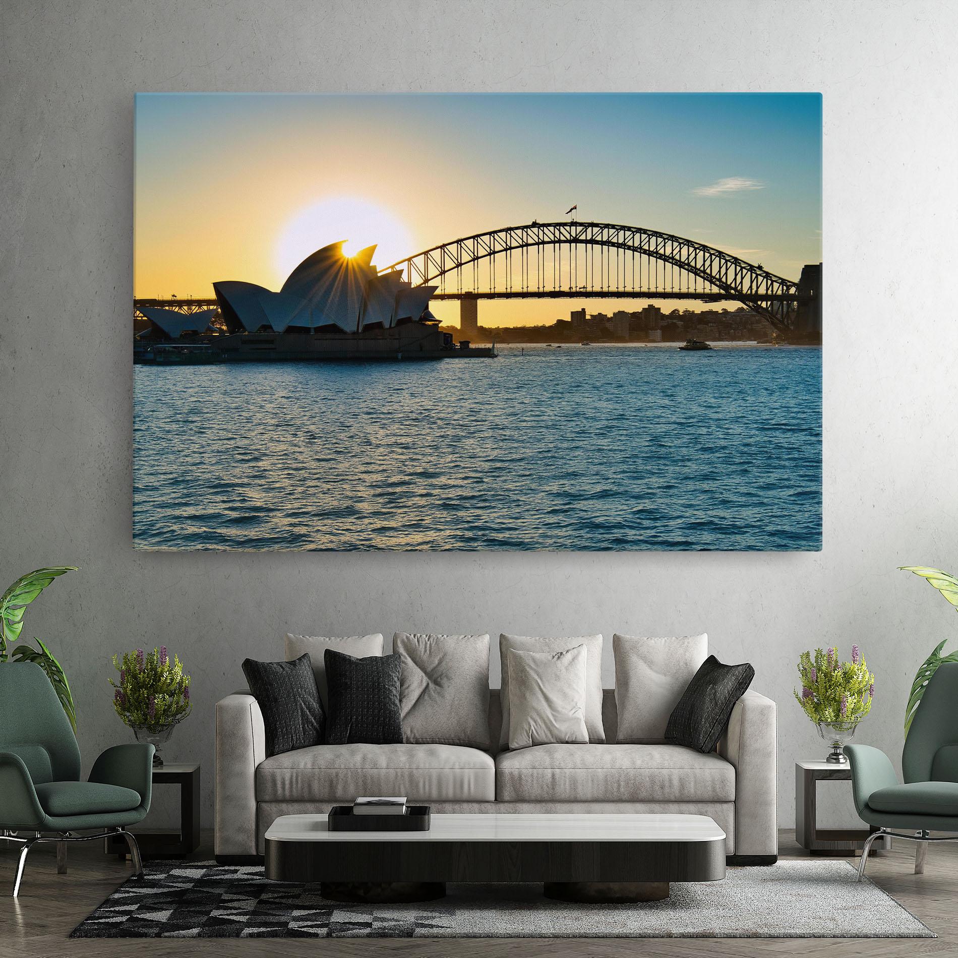 Картина на платно Sunrise Sydney mockup 7