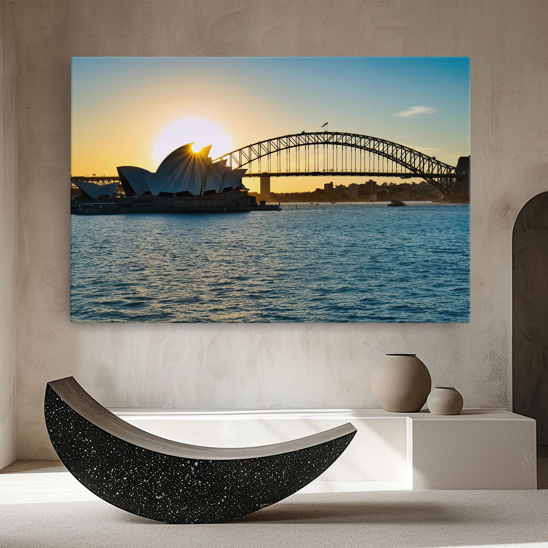 Картина на платно Sunrise Sydney mockup 8