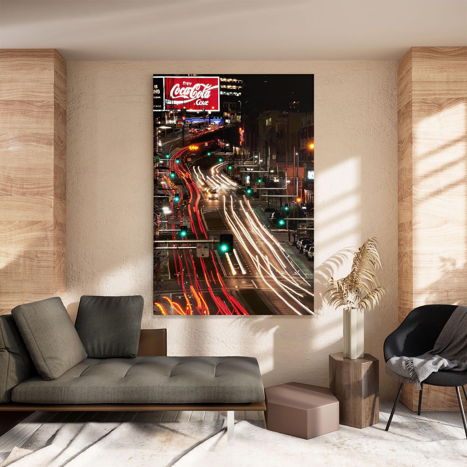 Картина на платно Car Light Road mockup 8