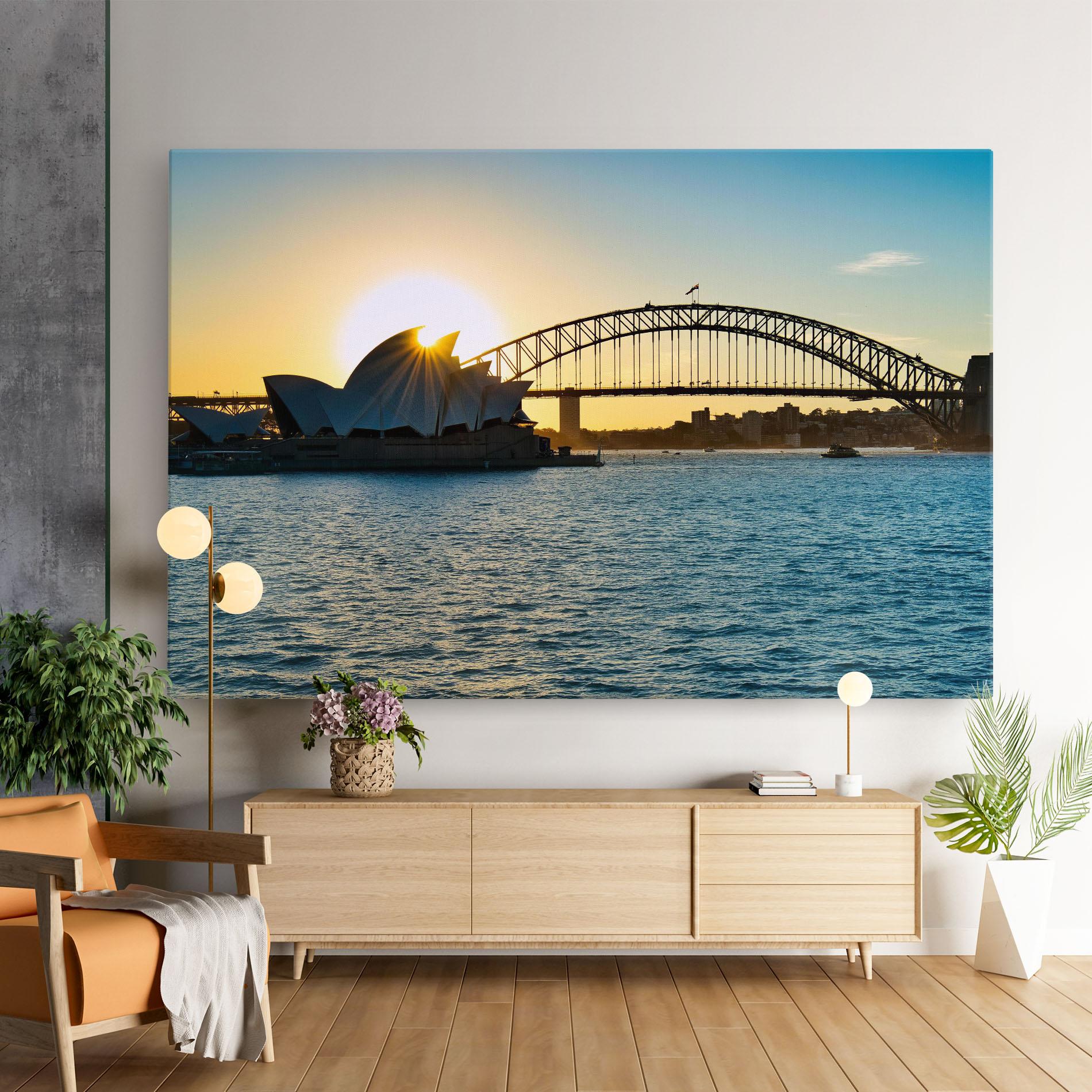 Картина на платно Sunrise Sydney mockup 9