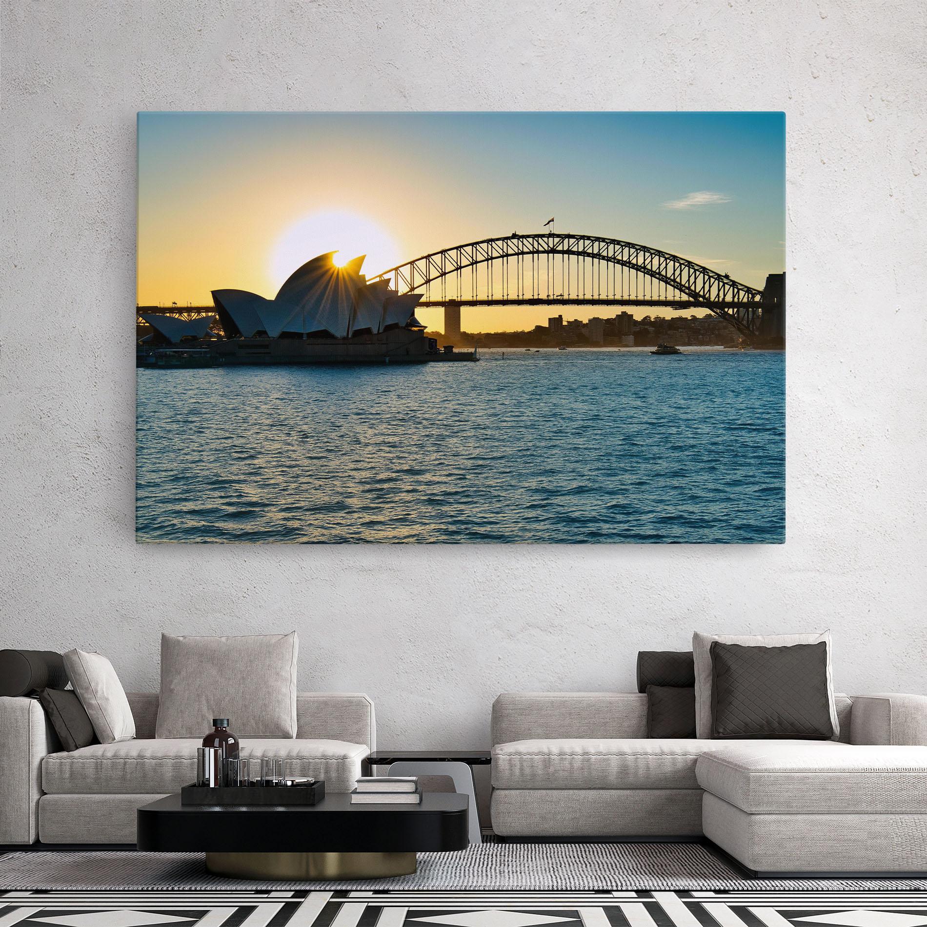 Картина на платно Sunrise Sydney mockup 2