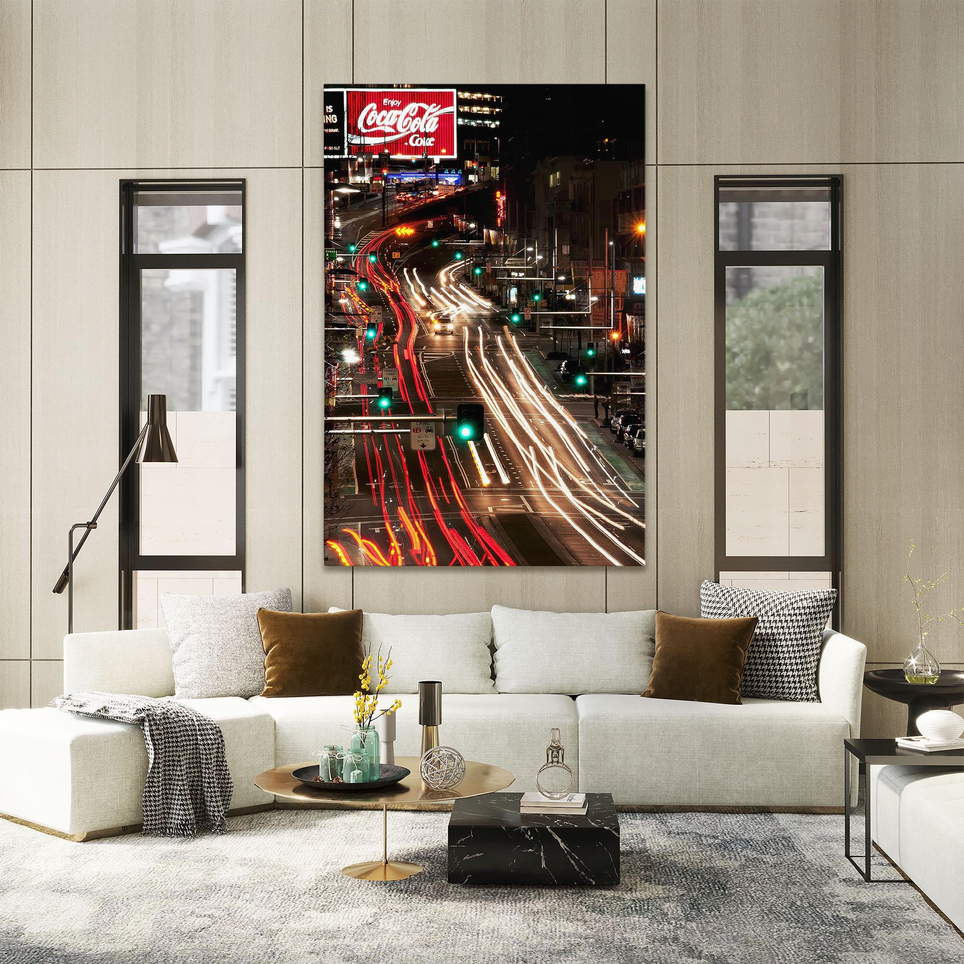 Картина на платно Car Light Road mockup 2