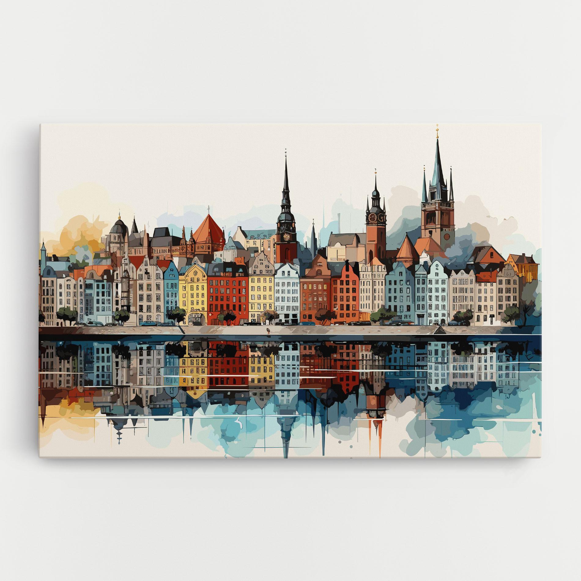 Картина на платно German Buildings mockup 0