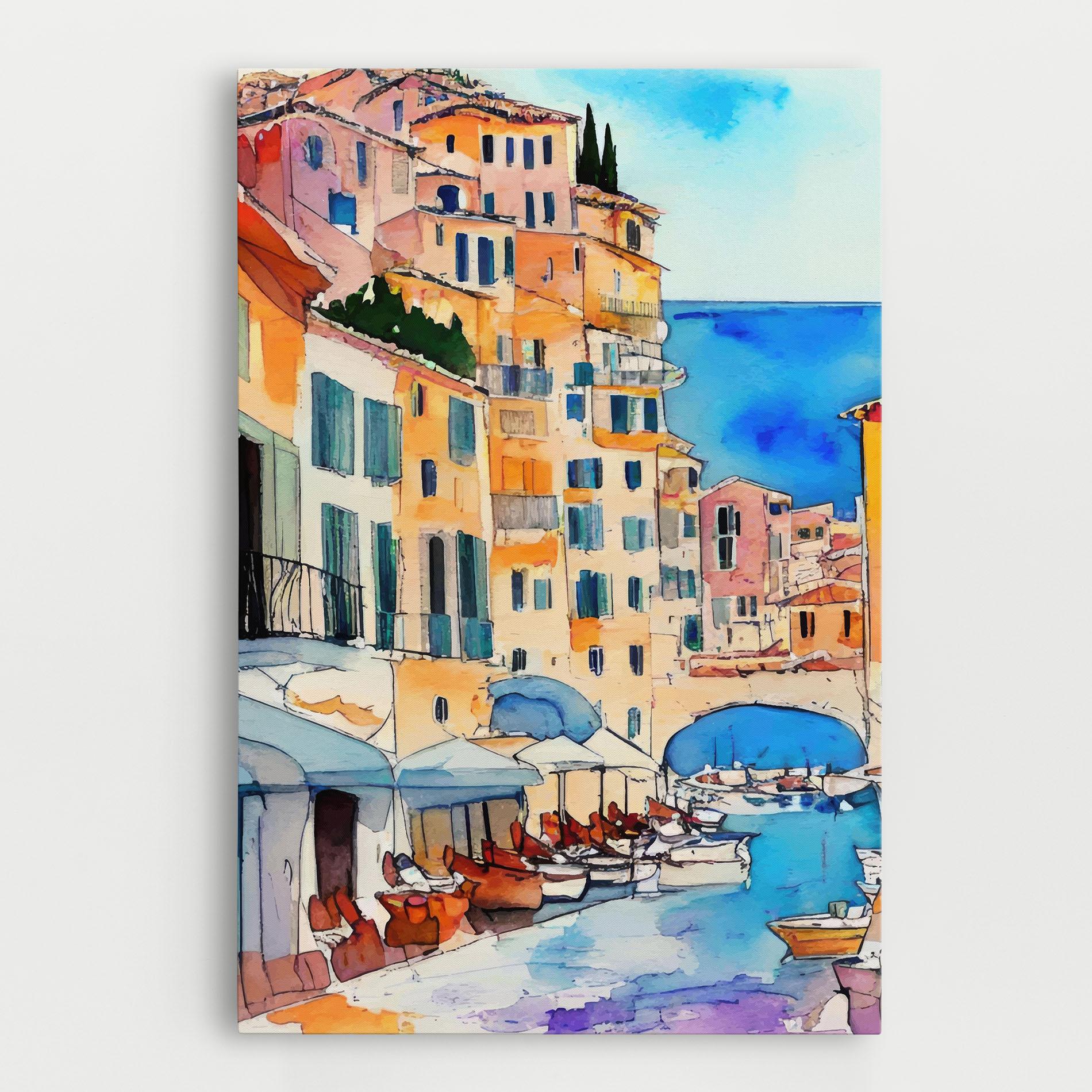 Картина на платно France Watercolor mockup 0