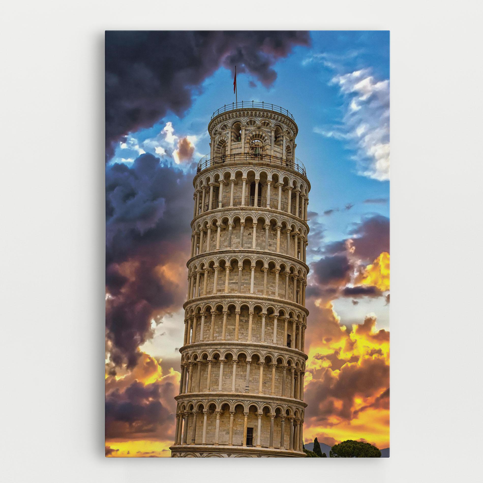 Картина на платно Tower Of Pisa Sunset mockup 0