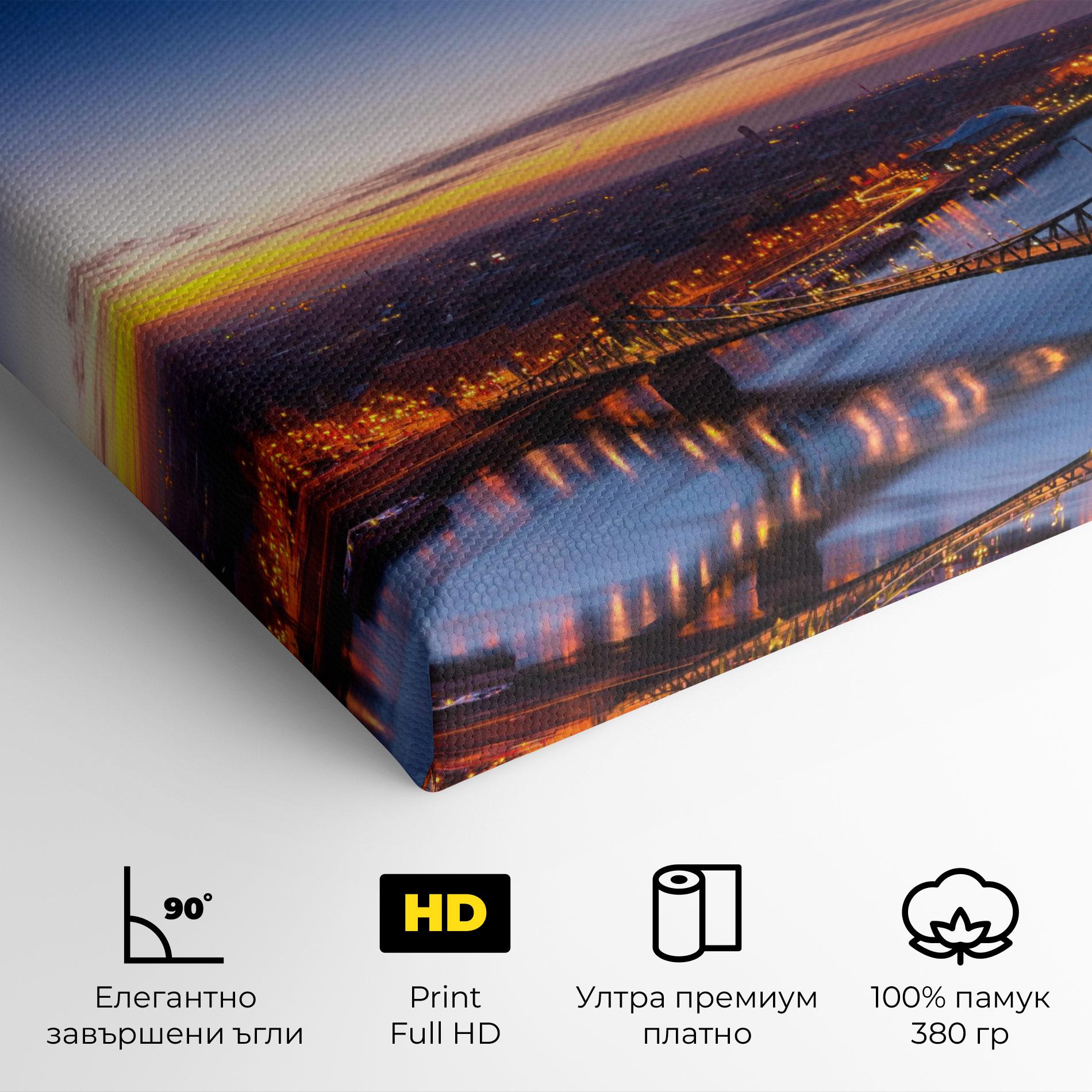 Картина на платно Budapest Sunset mockup 4