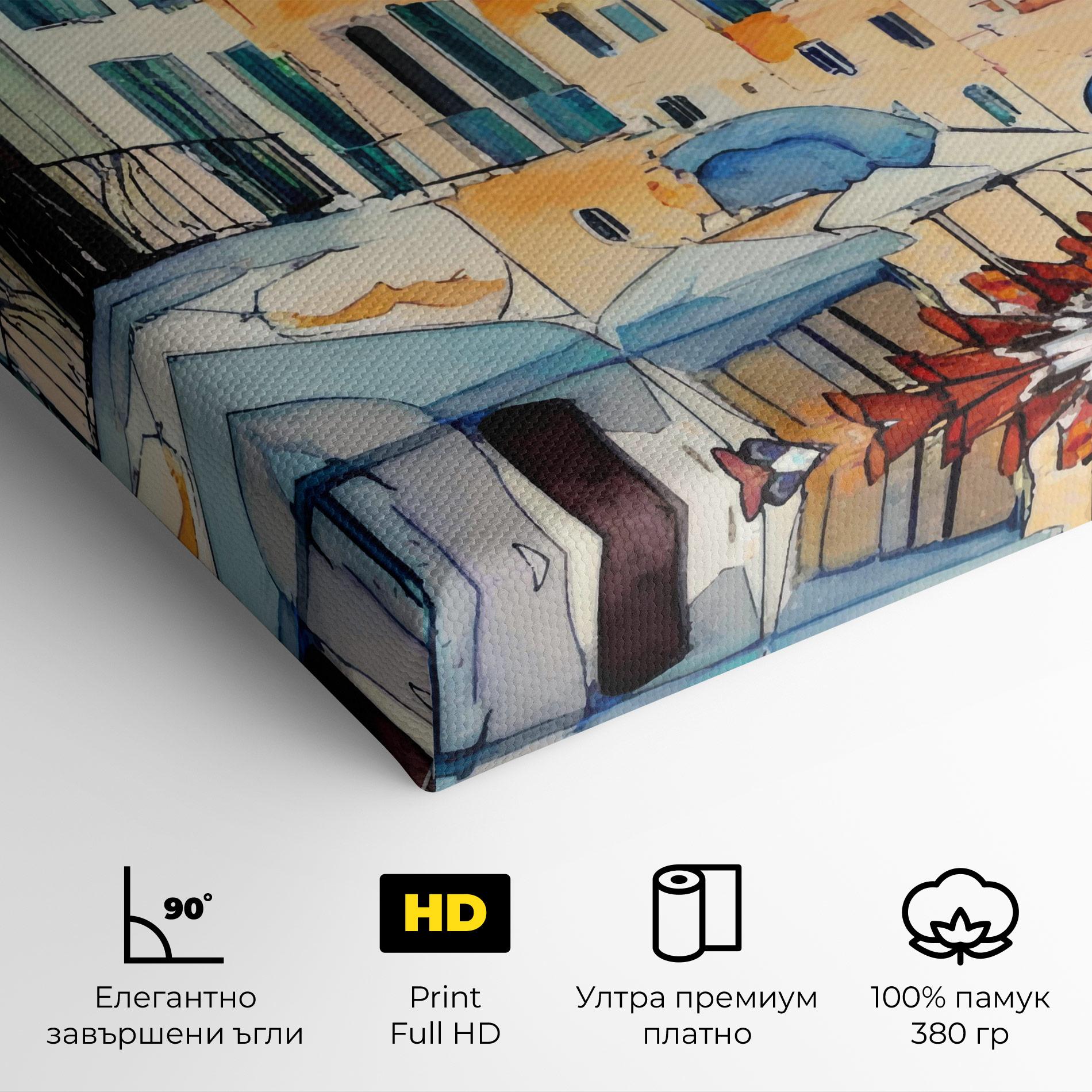 Картина на платно France Watercolor mockup 4