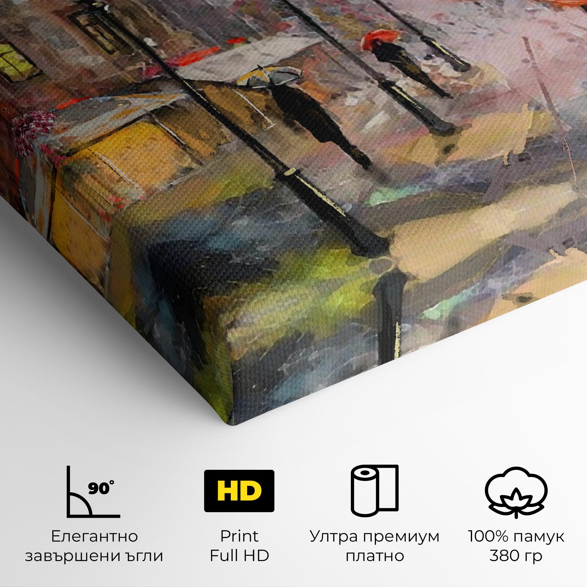 Картина на платно Paris Colours mockup 4