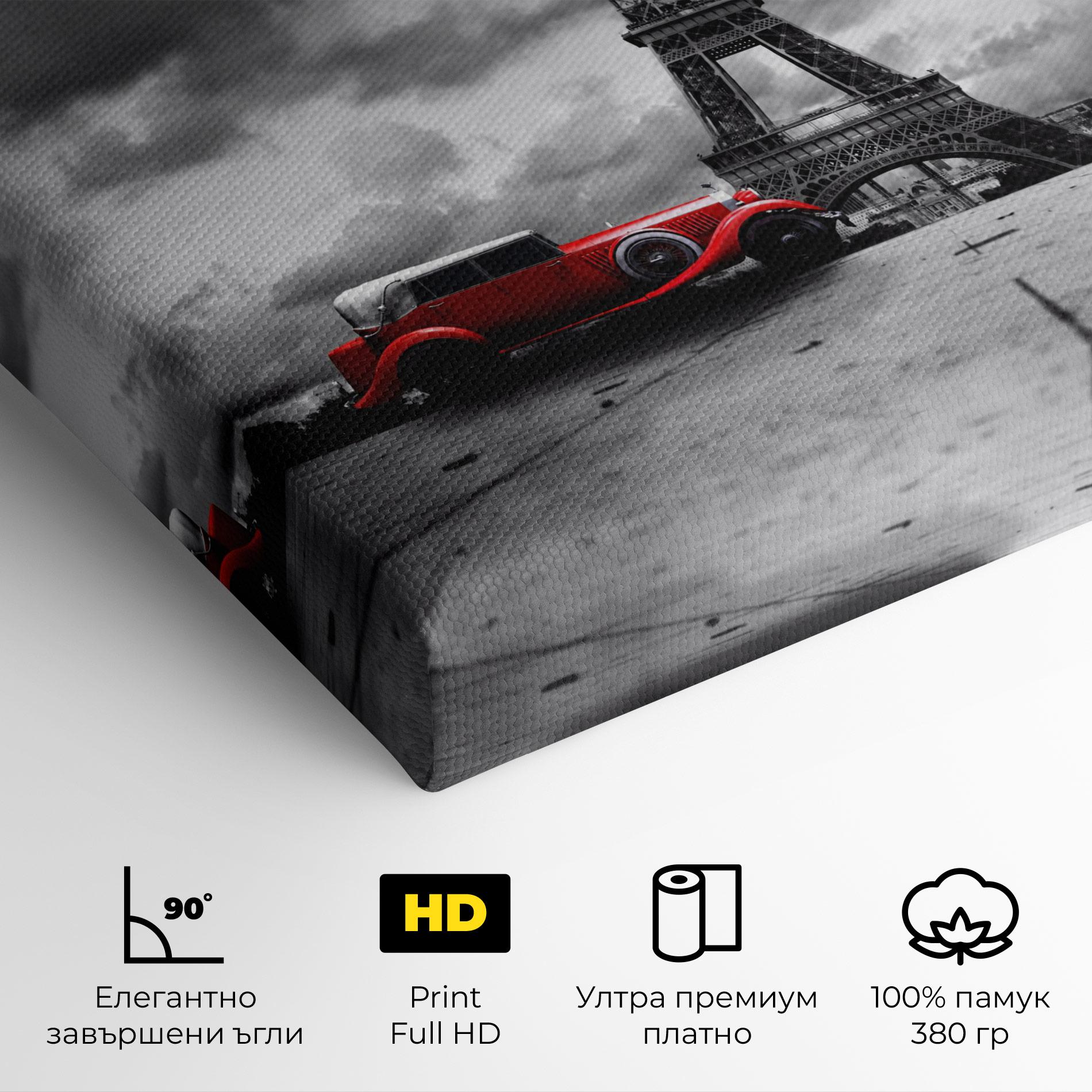 Картина на платно Vintage Paris mockup 4