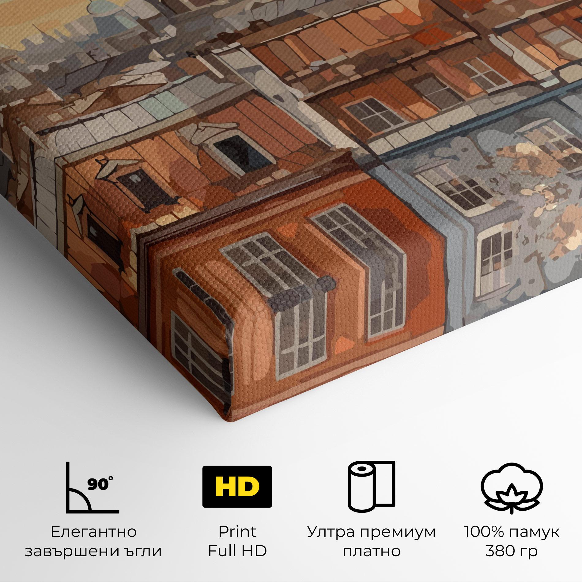 Картина на платно Window City View mockup 4