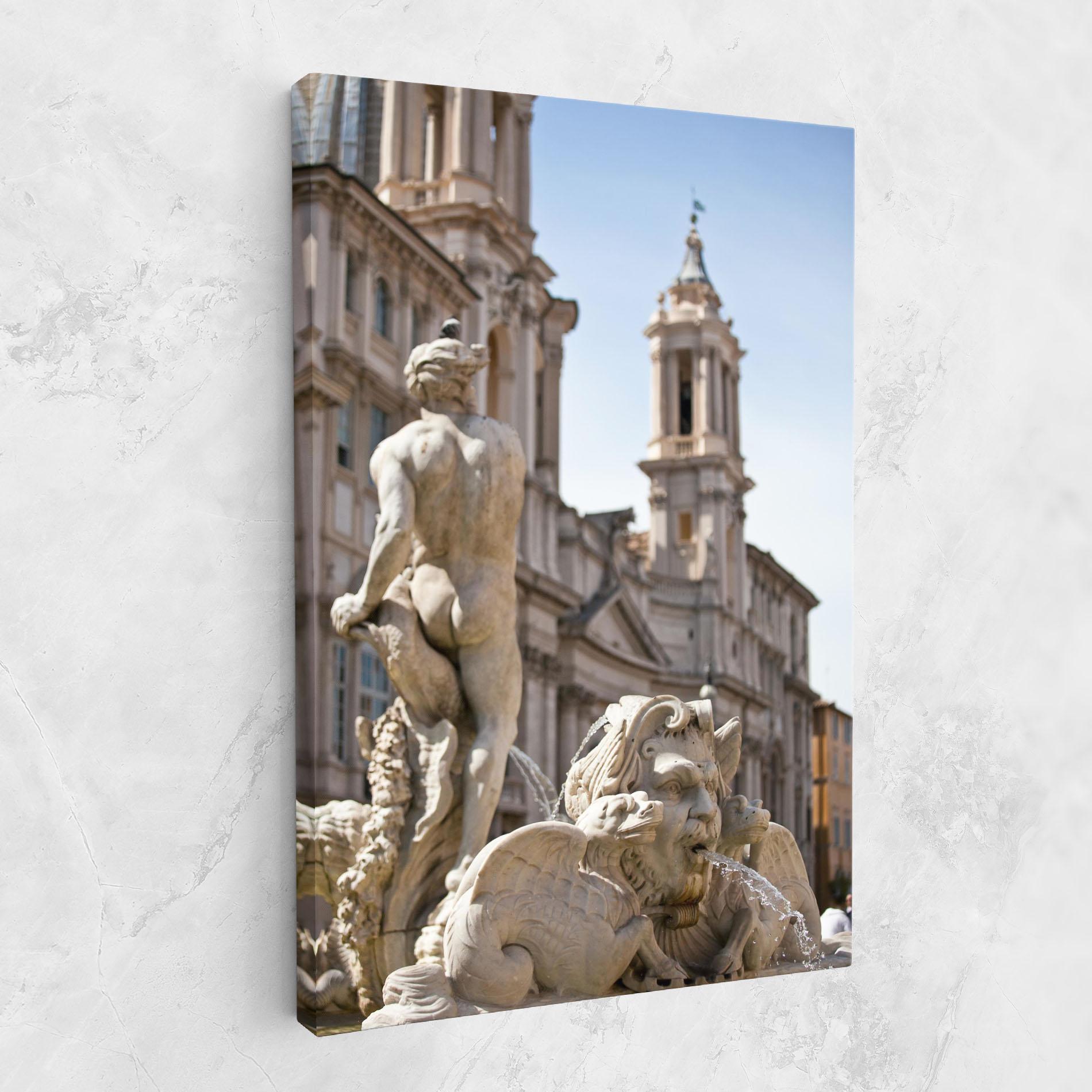 Картина на платно Baroque Statue Italy mockup 1