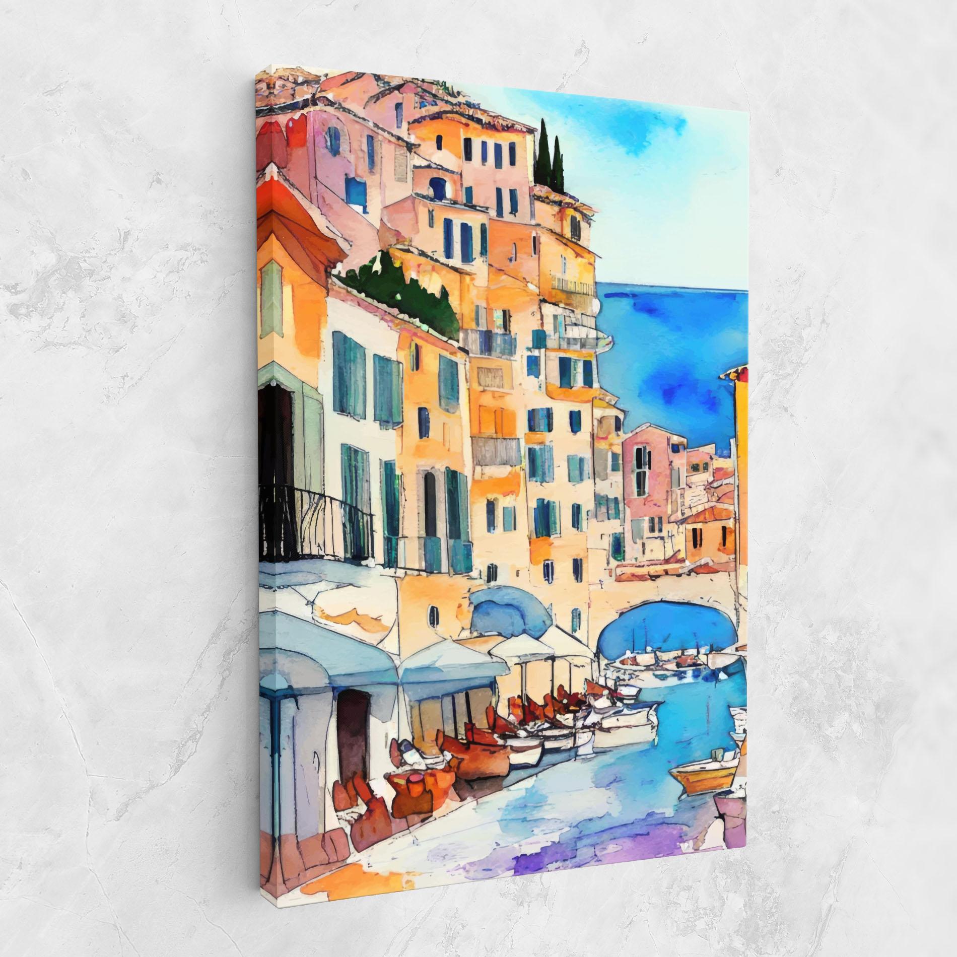 Картина на платно France Watercolor mockup 1