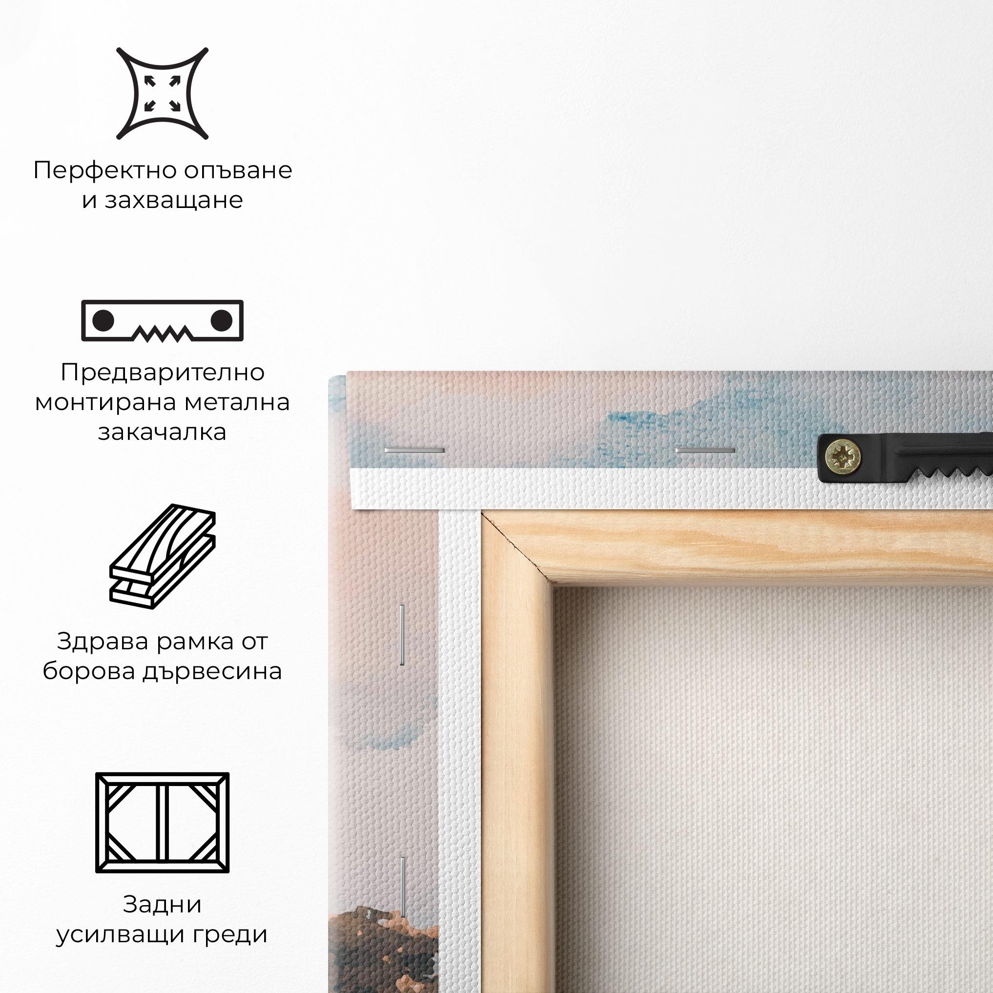 Картина на платно Eiffel Tower Roses mockup 5