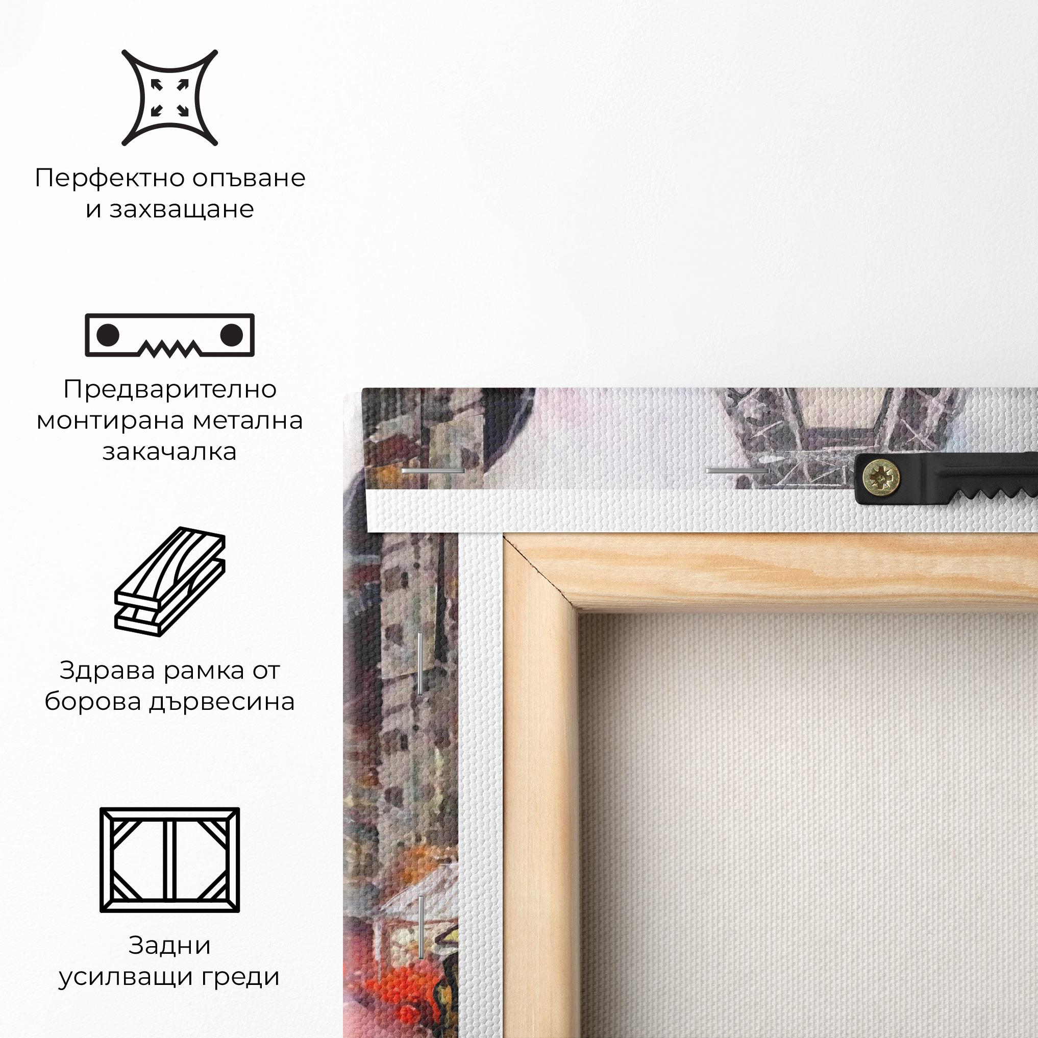 Картина на платно Paris Colours mockup 5