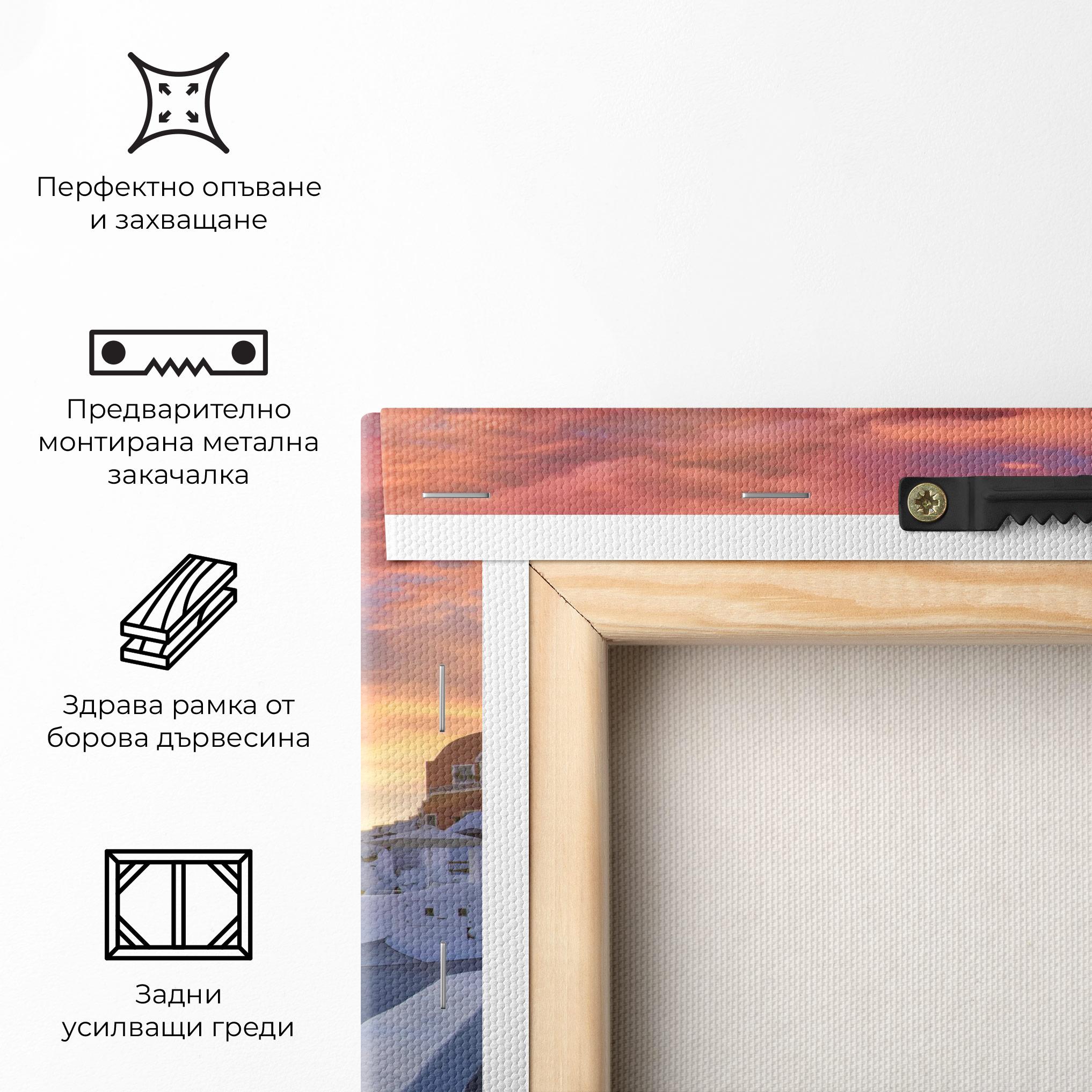 Картина на платно Santorini View mockup 5