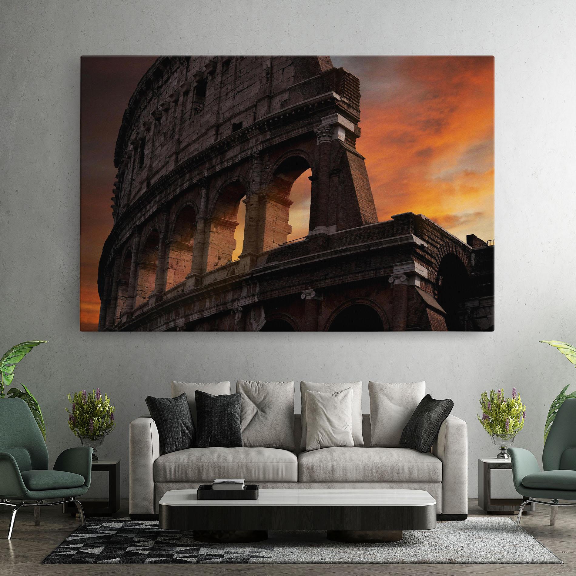 Картина на платно Colosseum Sunset mockup 7