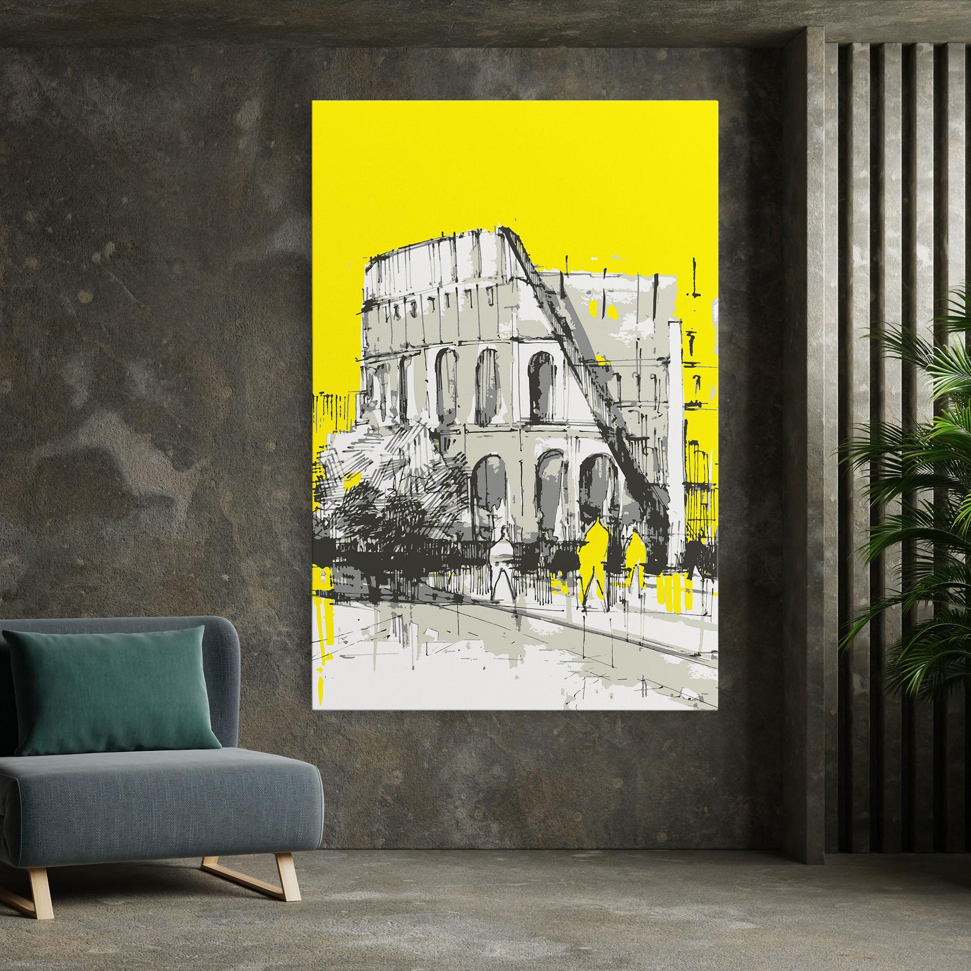 Картина на платно Yellow Colosseum mockup 7