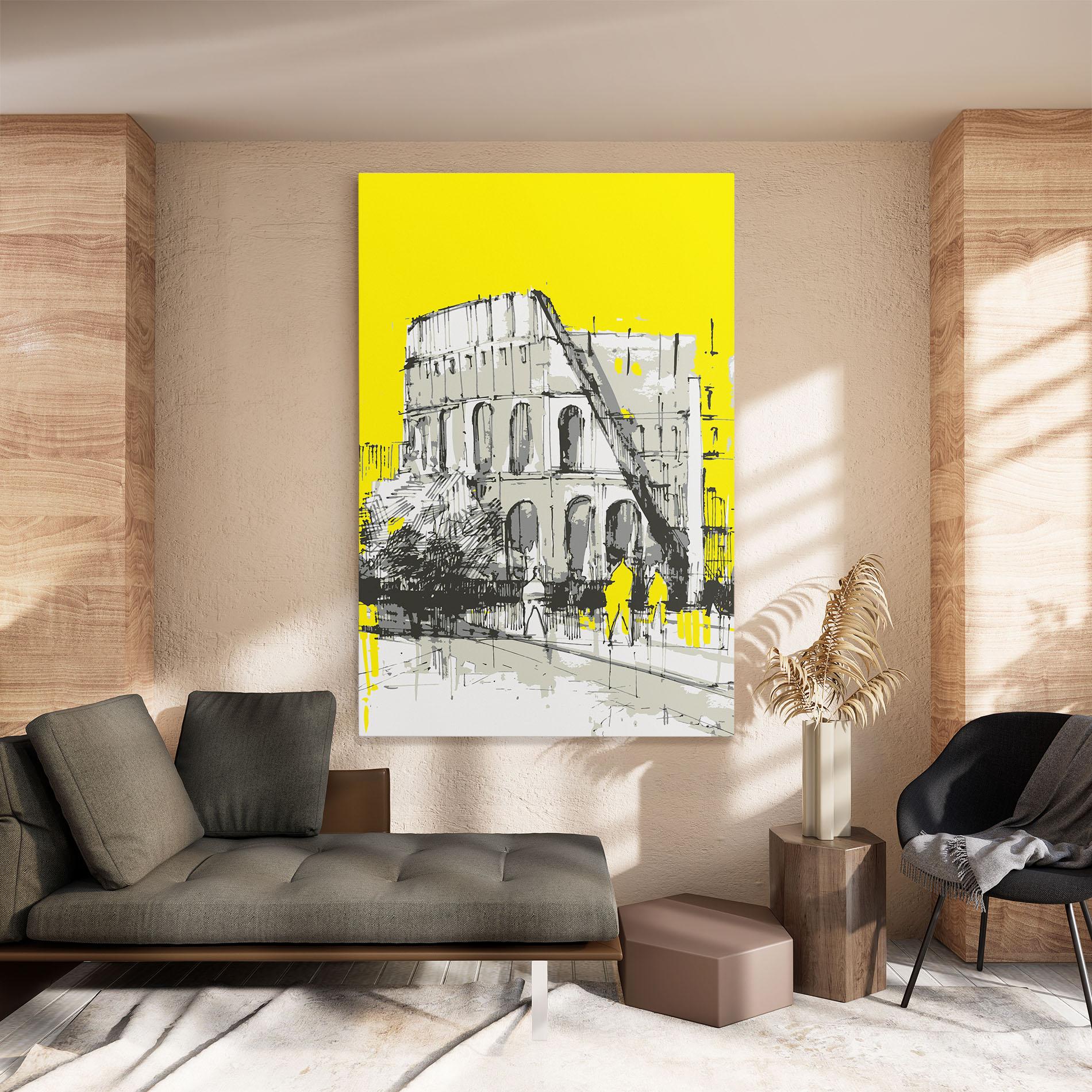 Картина на платно Yellow Colosseum mockup 8