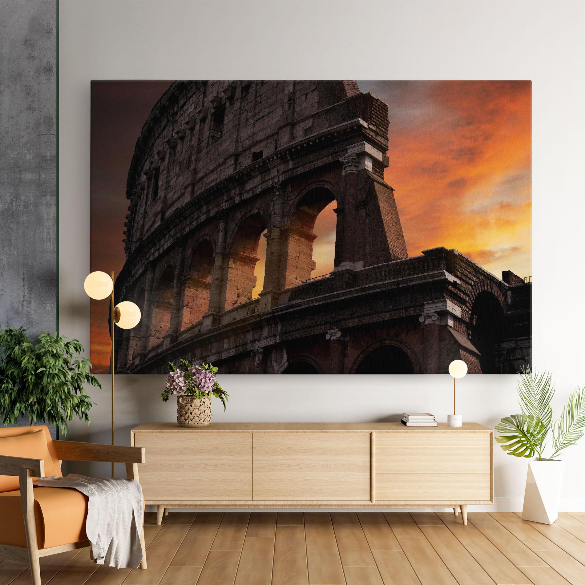 Картина на платно Colosseum Sunset mockup 9