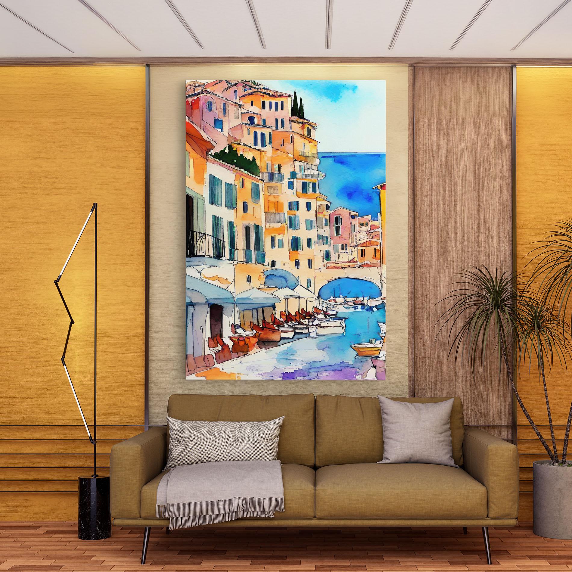 Картина на платно France Watercolor mockup 9