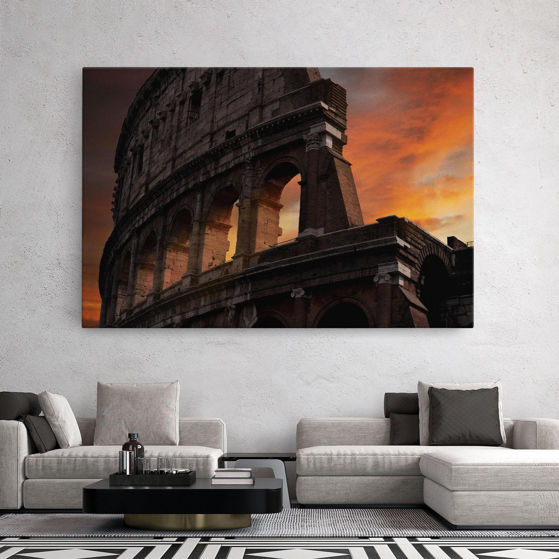 Картина на платно Colosseum Sunset mockup 2