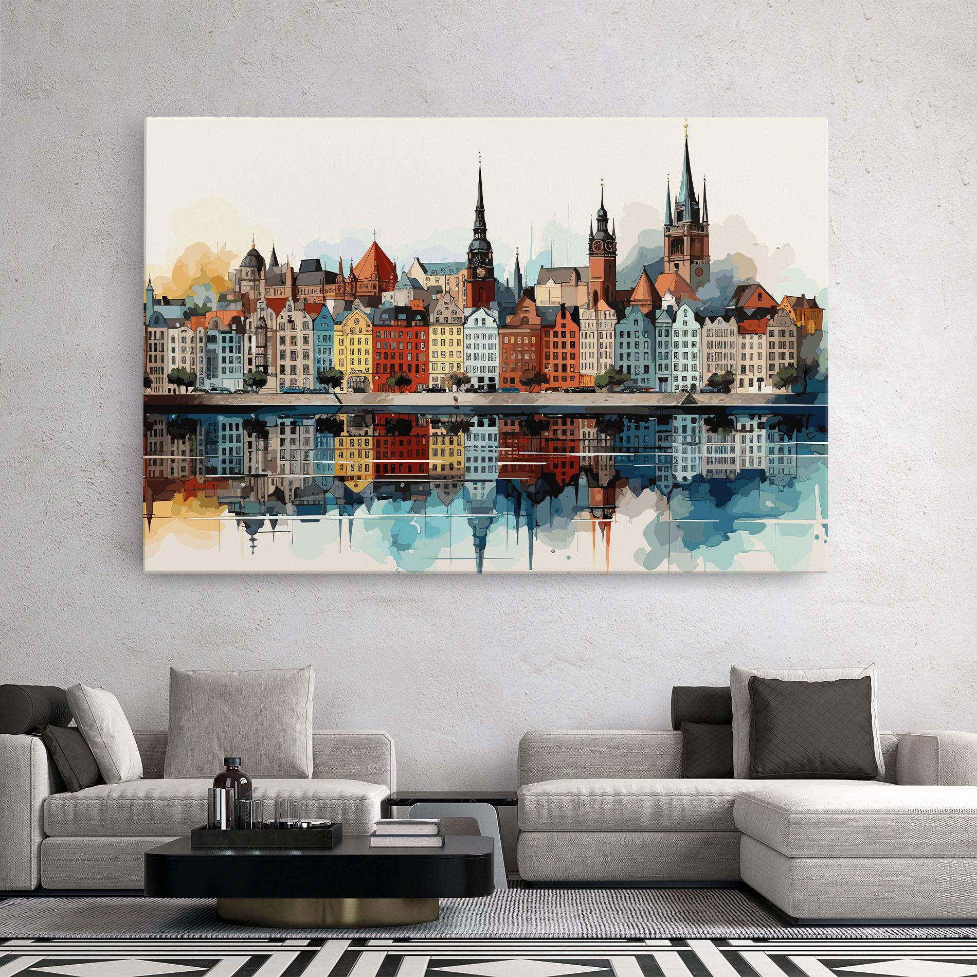 Картина на платно German Buildings mockup 2