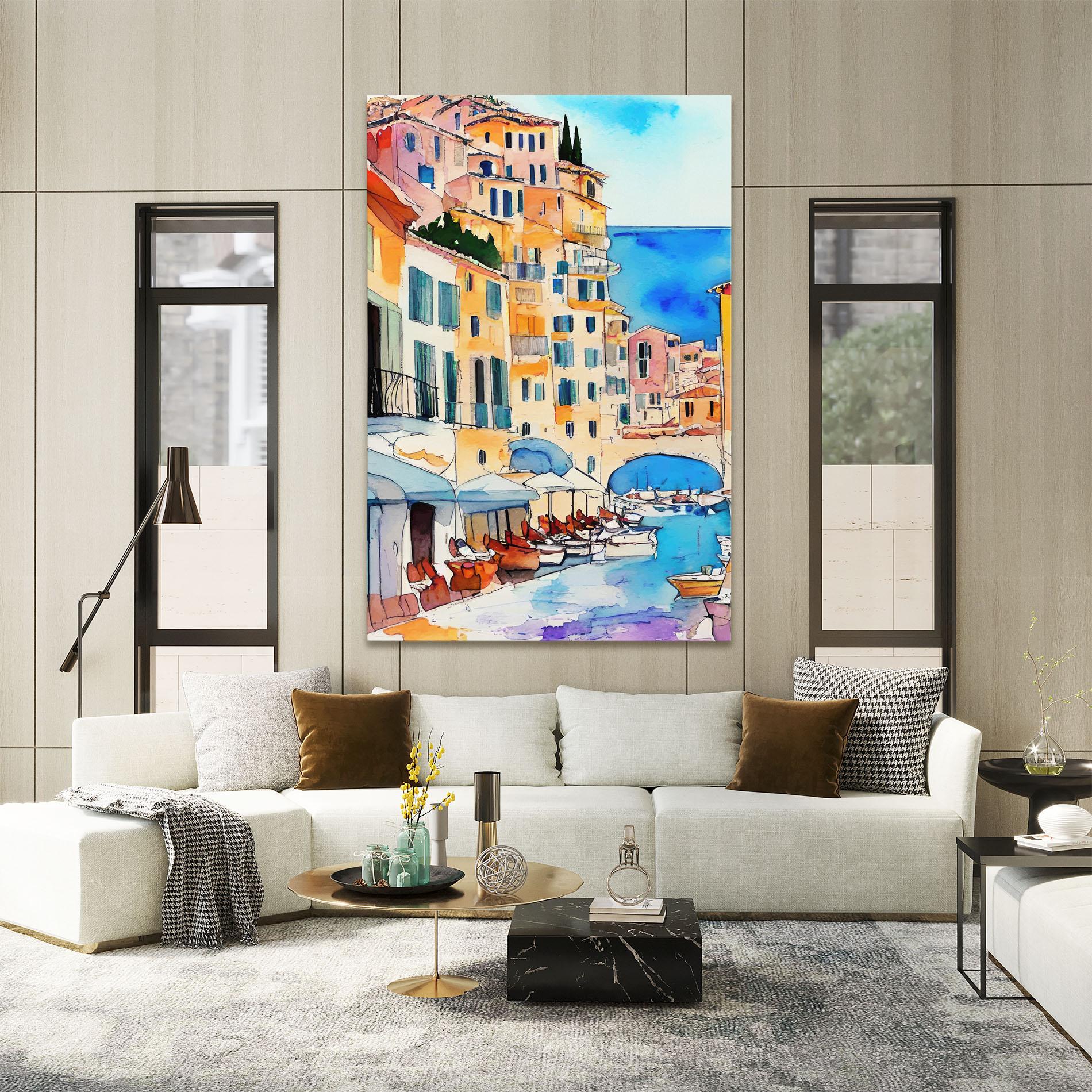Картина на платно France Watercolor mockup 2