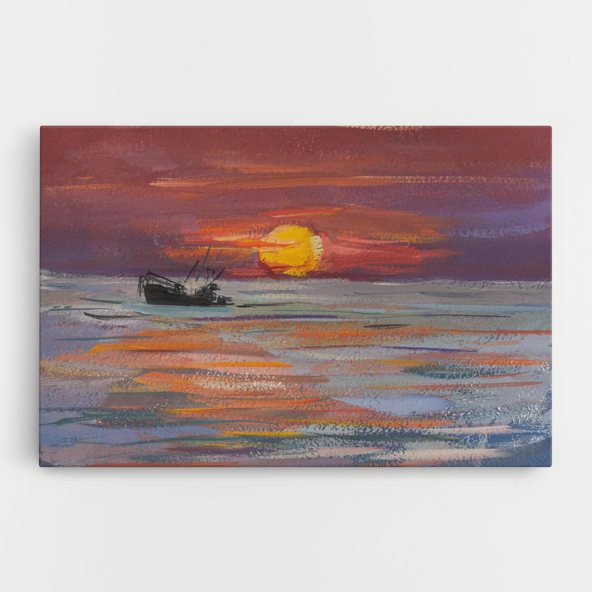 Картина на платно Sea Ship Painting mockup 0