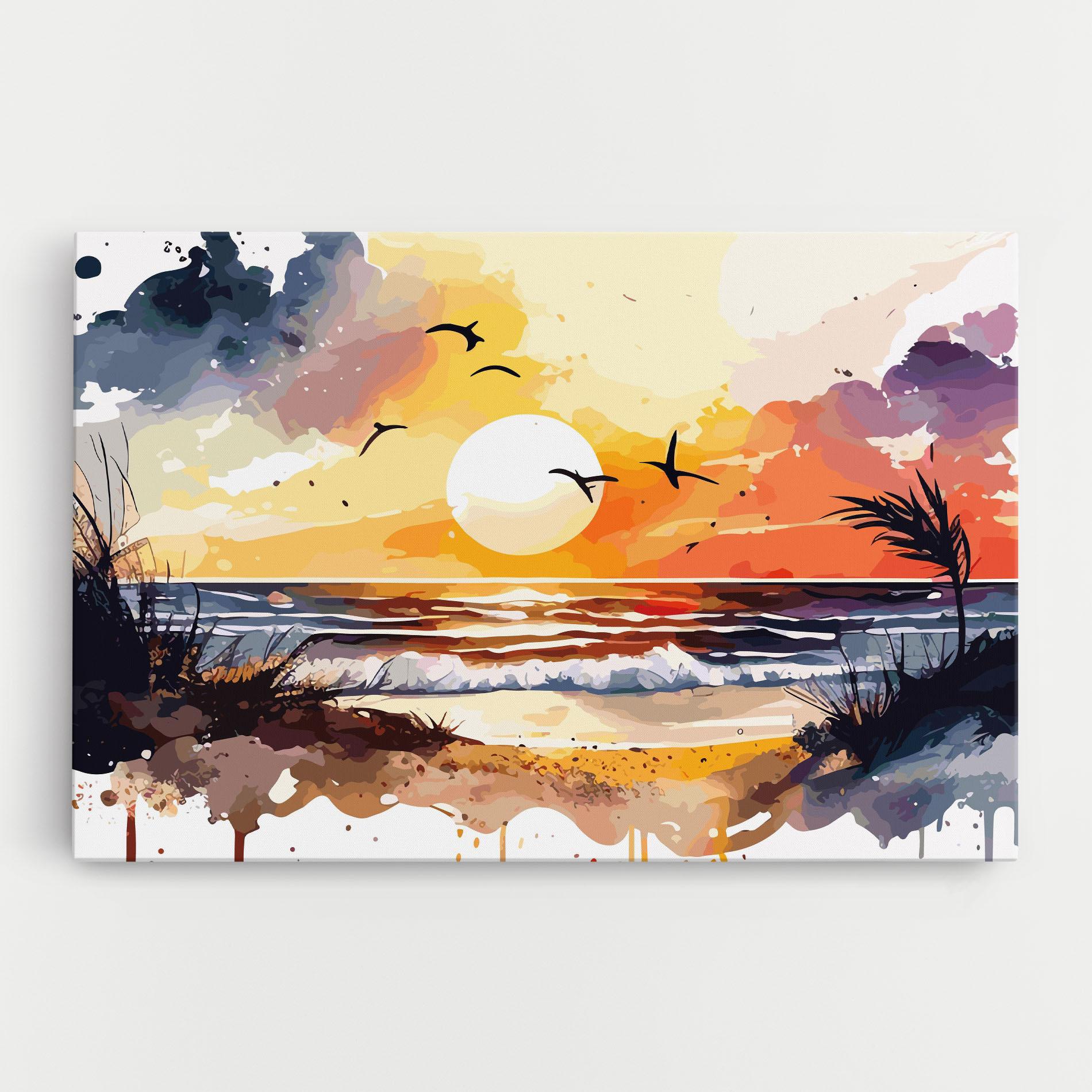 Картина на платно Sunset Art View mockup 0