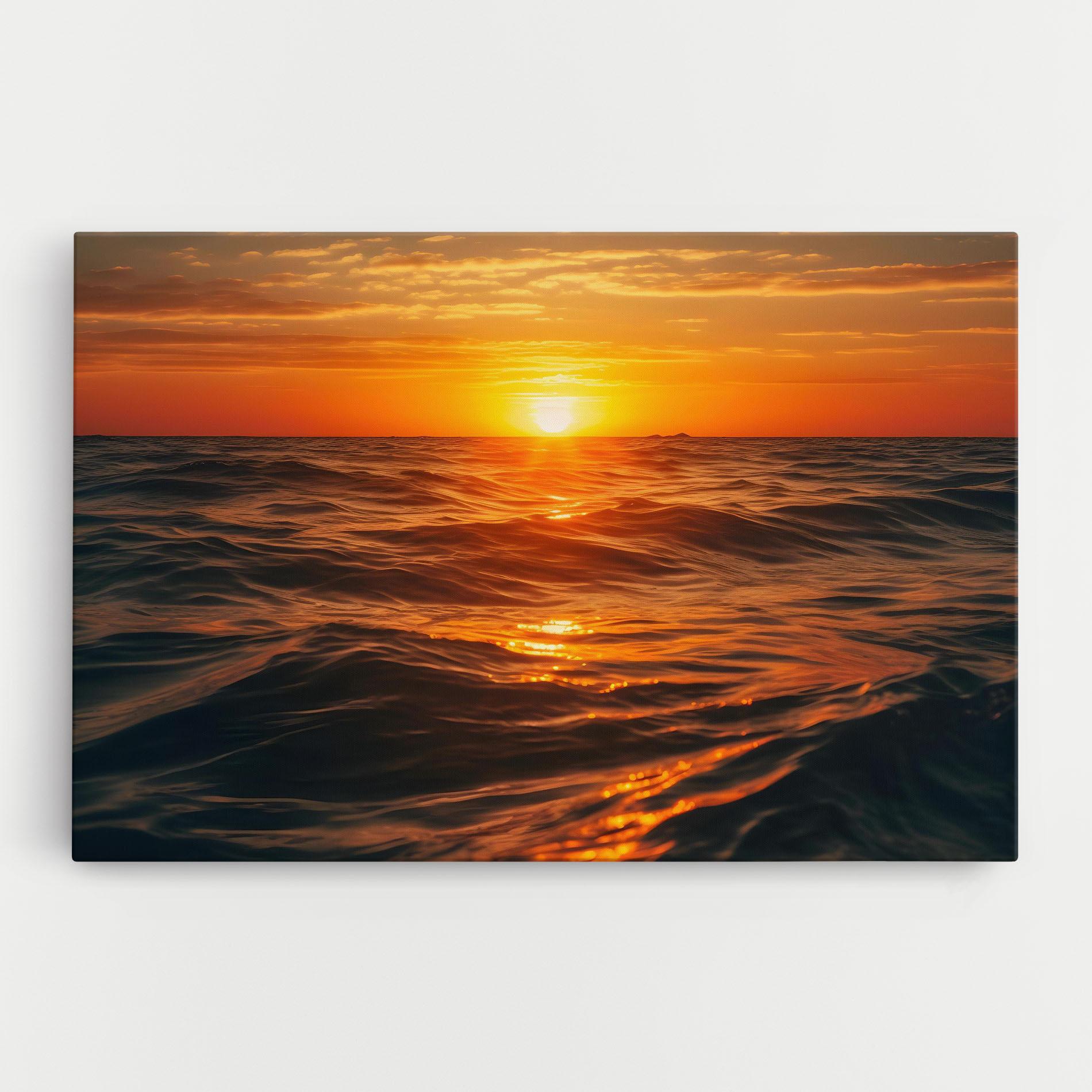 Картина на платно Waves During Sunset mockup 0