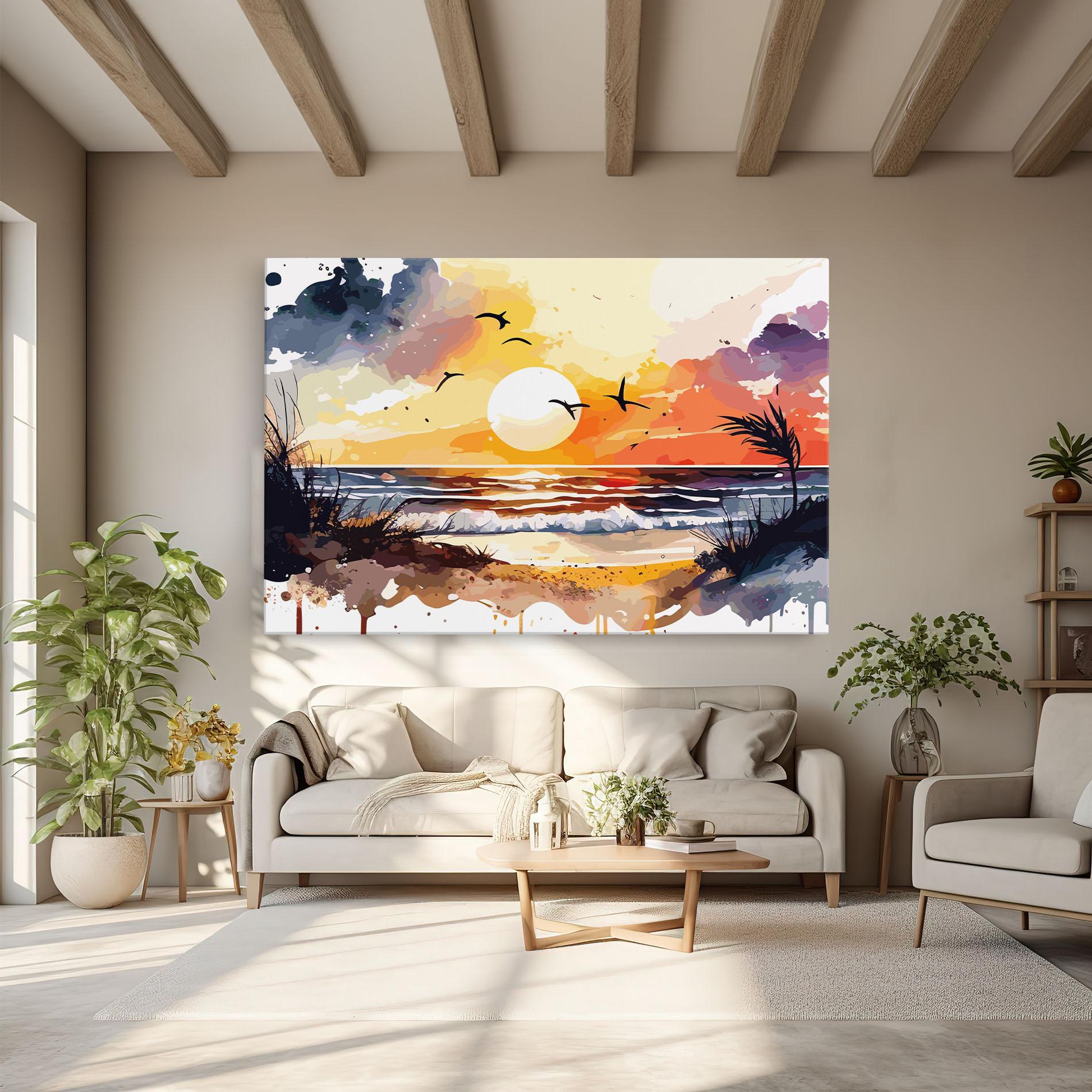 Картина на платно Sunset Art View mockup 6