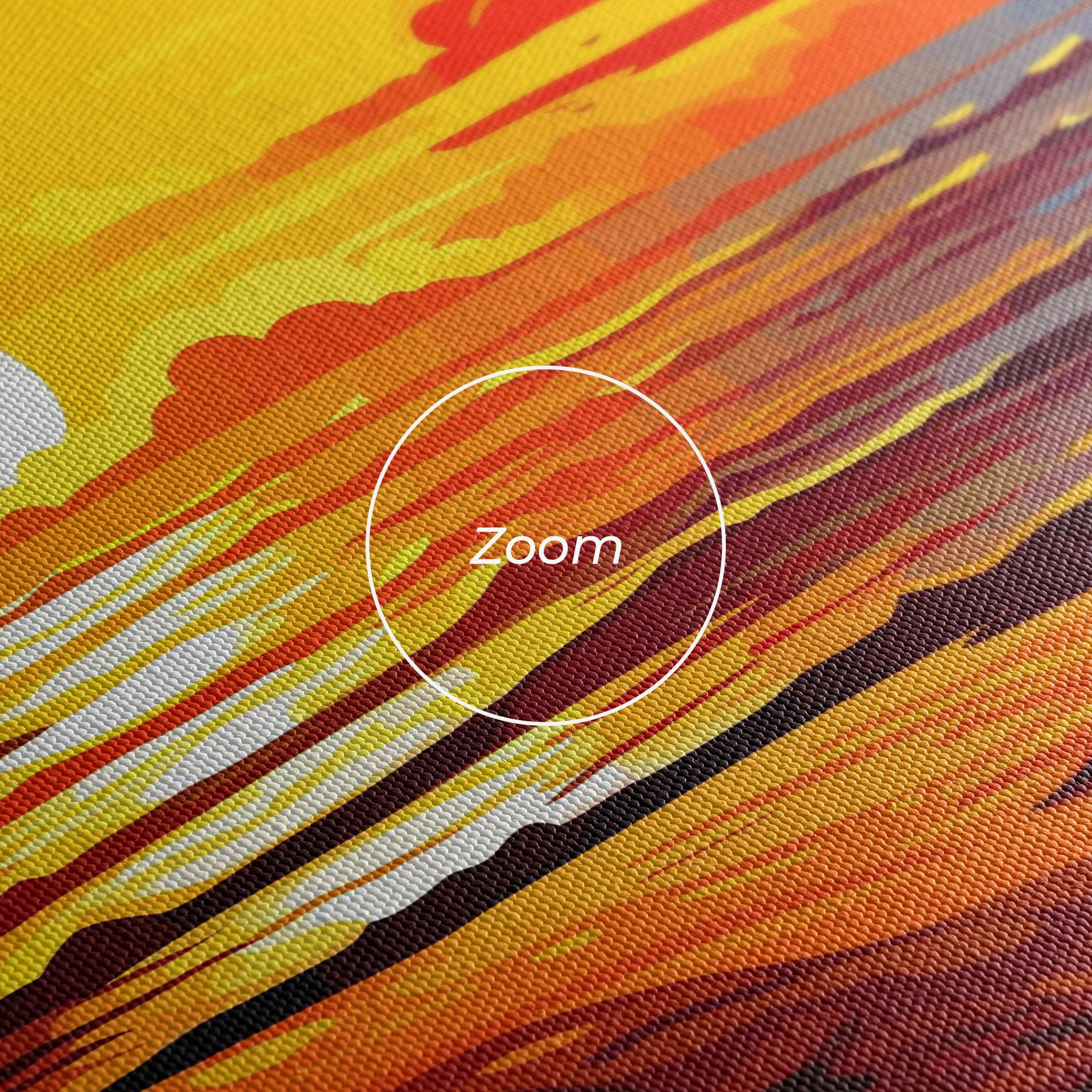 Картина на платно Strong Orange Sunset mockup 3