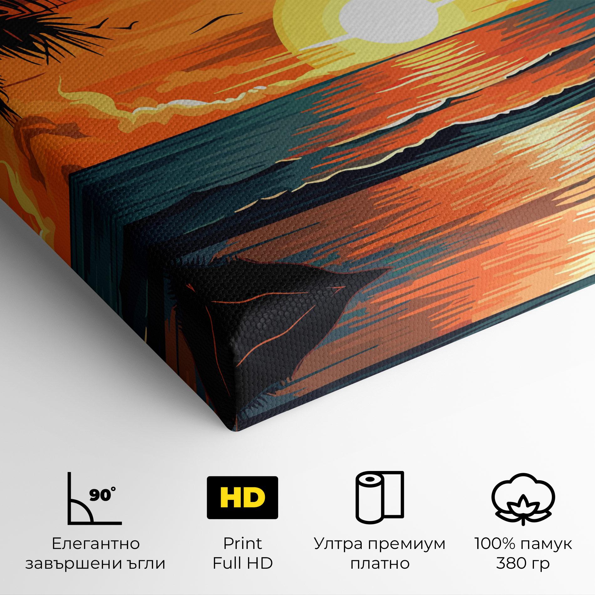Картина на платно Amazing Sunset View mockup 4