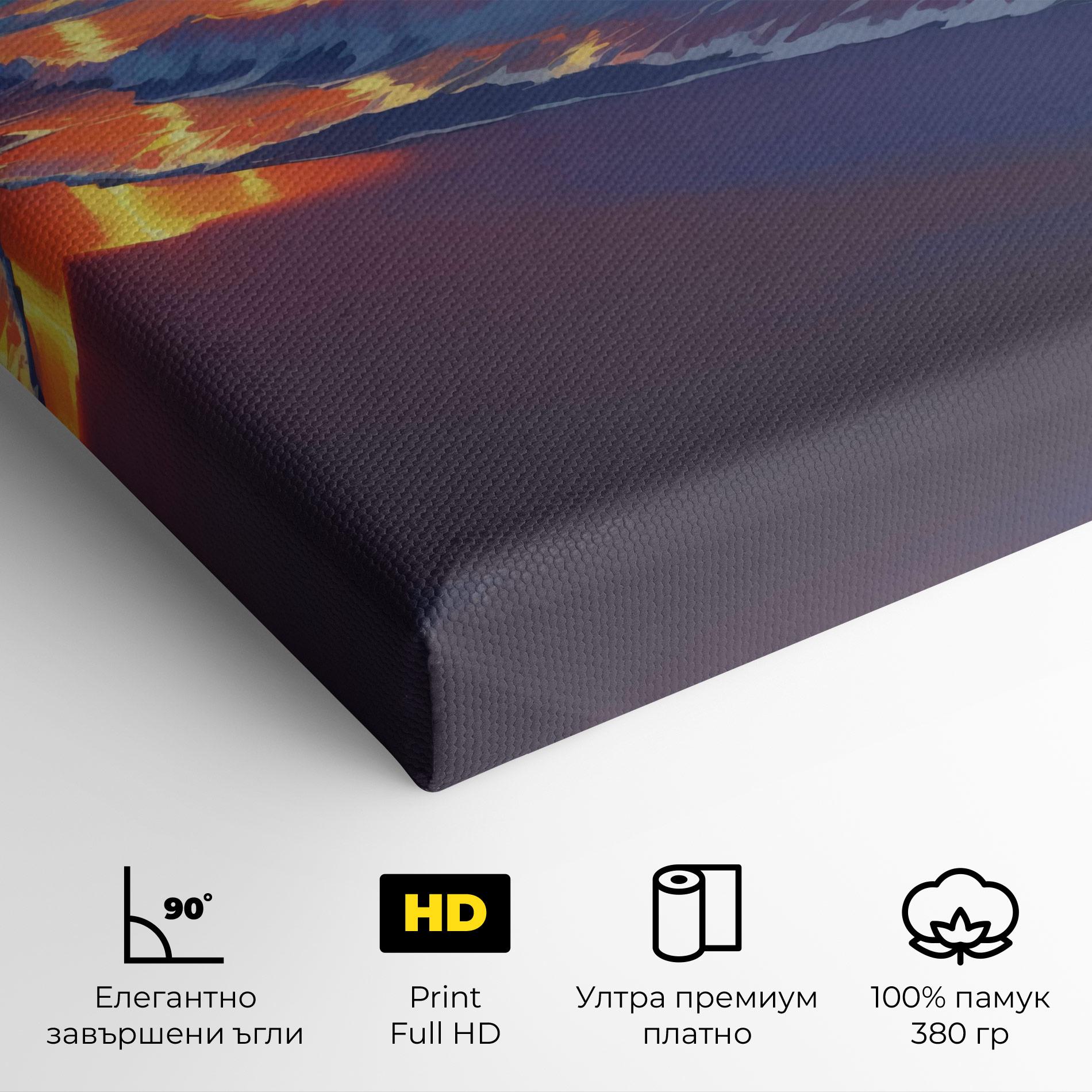 Картина на платно Dreamy Beach Sunset mockup 4