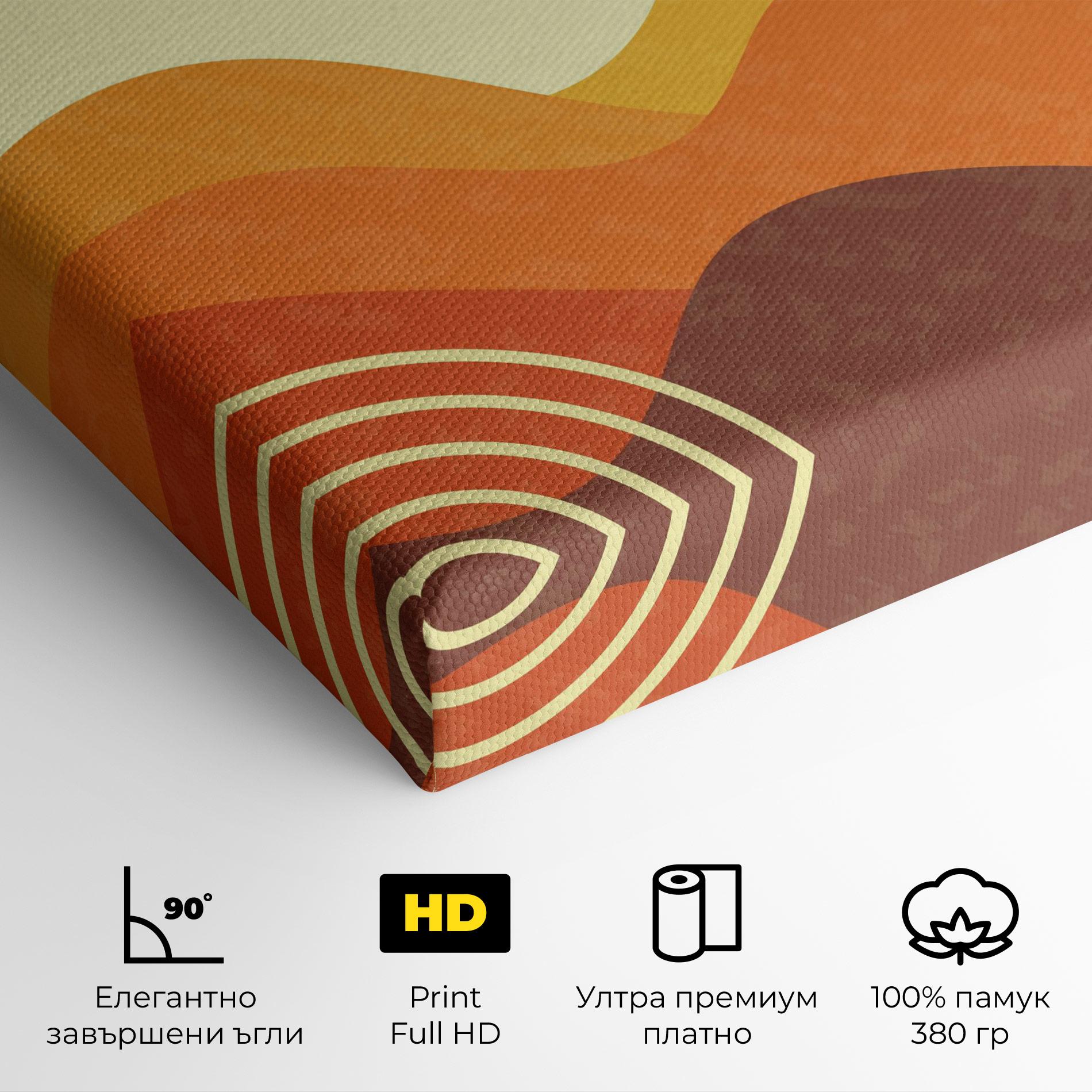 Картина на платно Minimalist Sunset Art mockup 4