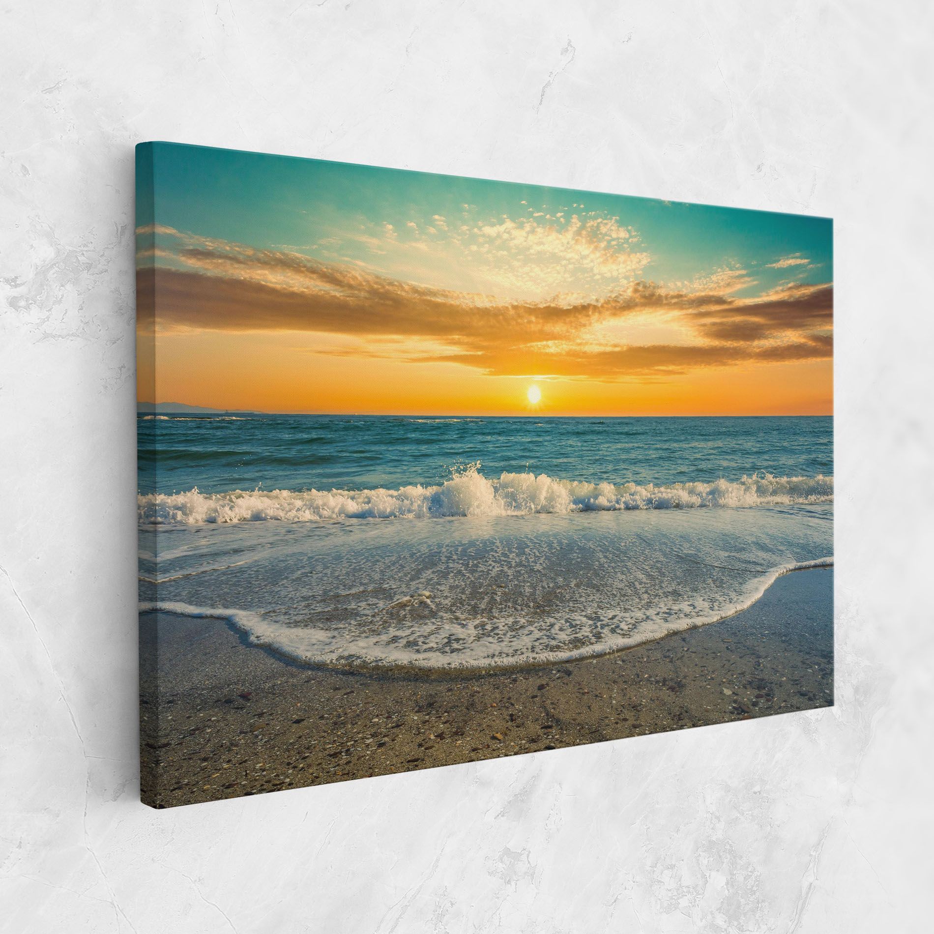 Beach Dramatic Sunset mockup 1